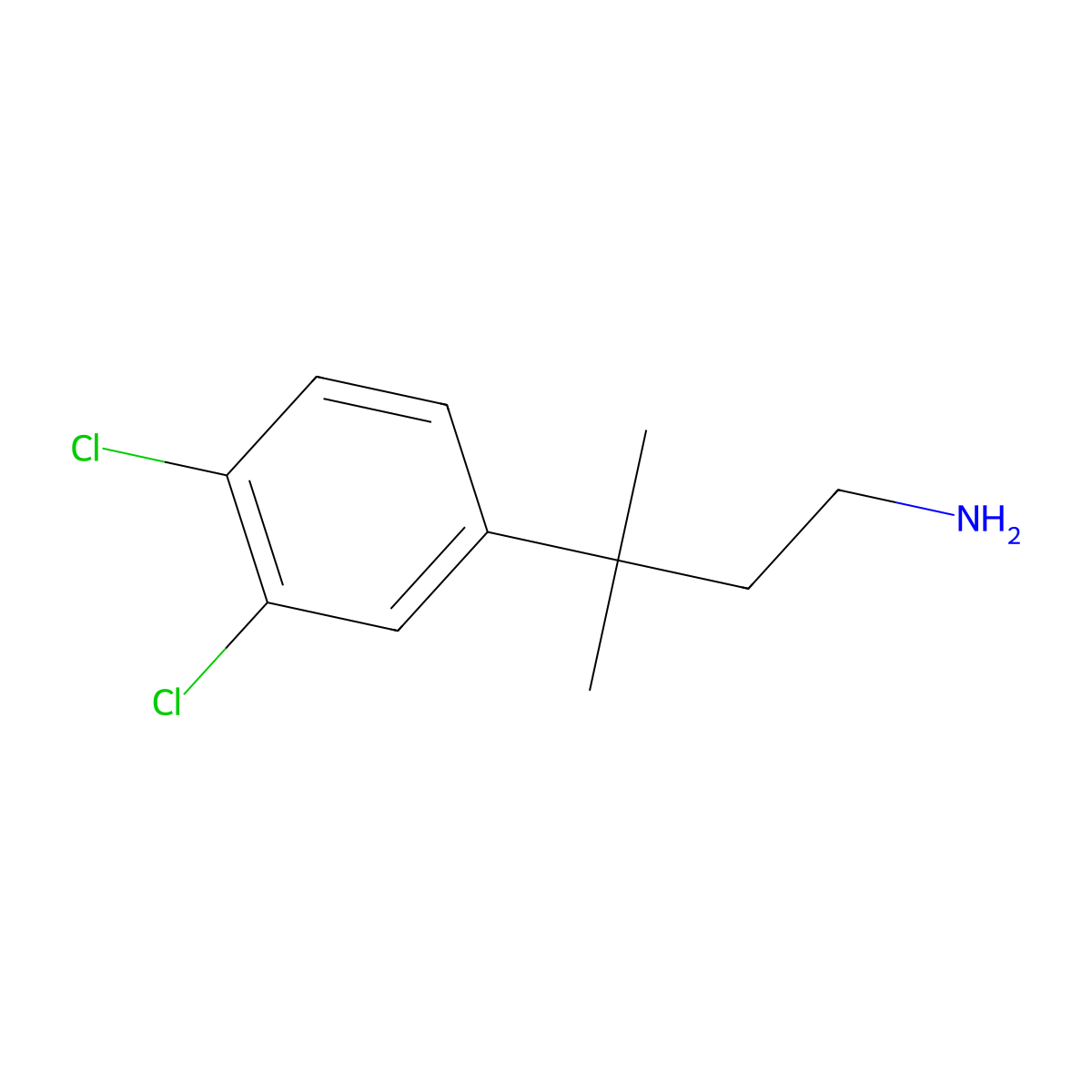 3-(3,4-Dichlorophenyl)-3-methylbutan-1-amine molecular structure, CAS 1226110-94-6