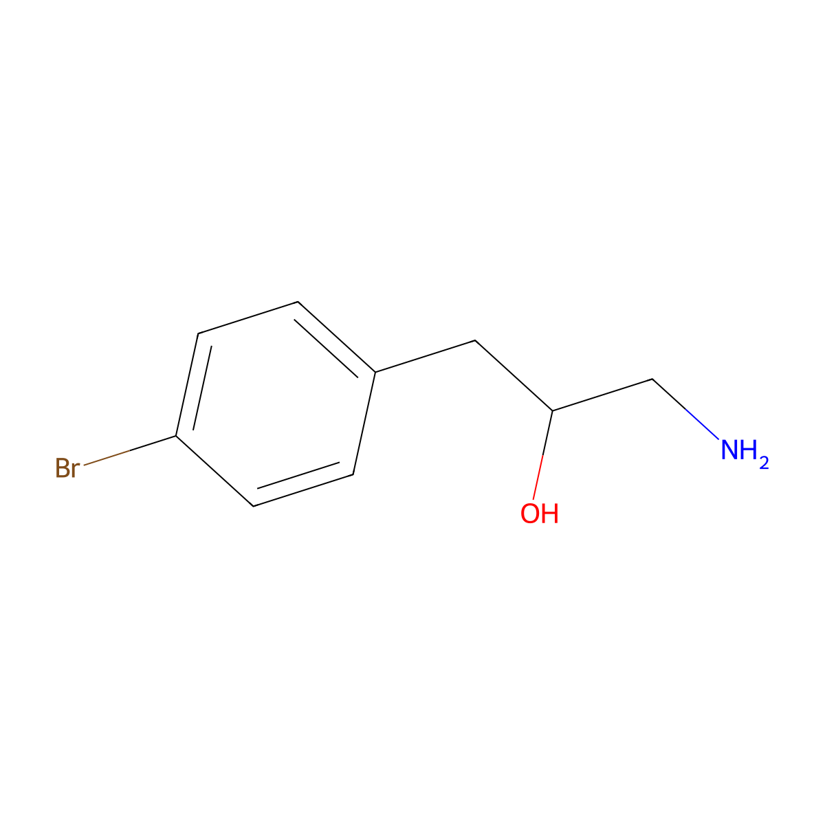 1-Amino-3-(4-bromophenyl)propan-2-ol molecular structure, CAS 1226115-31-6