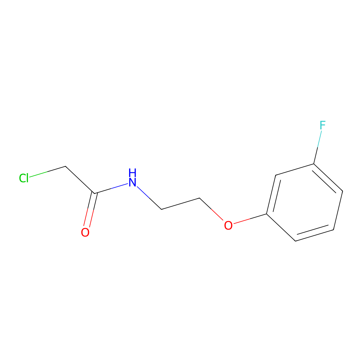 2-chloro-N-[2-(3-fluorophenoxy)ethyl]acetamide molecular structure, CAS 1226121-26-1