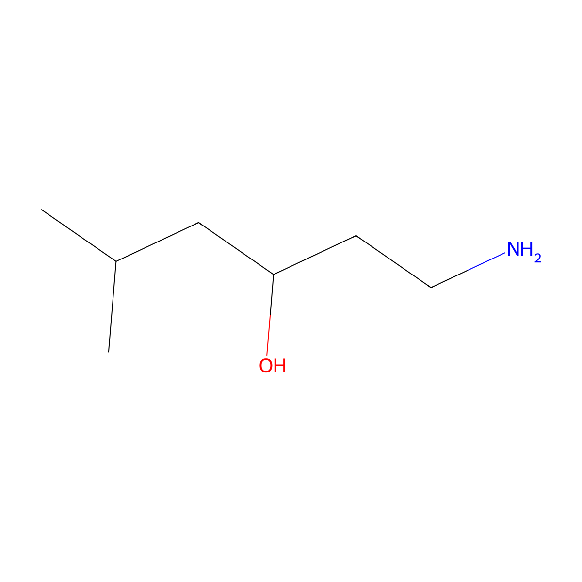 1-Amino-5-methylhexan-3-ol molecular structure, CAS 1226127-65-6
