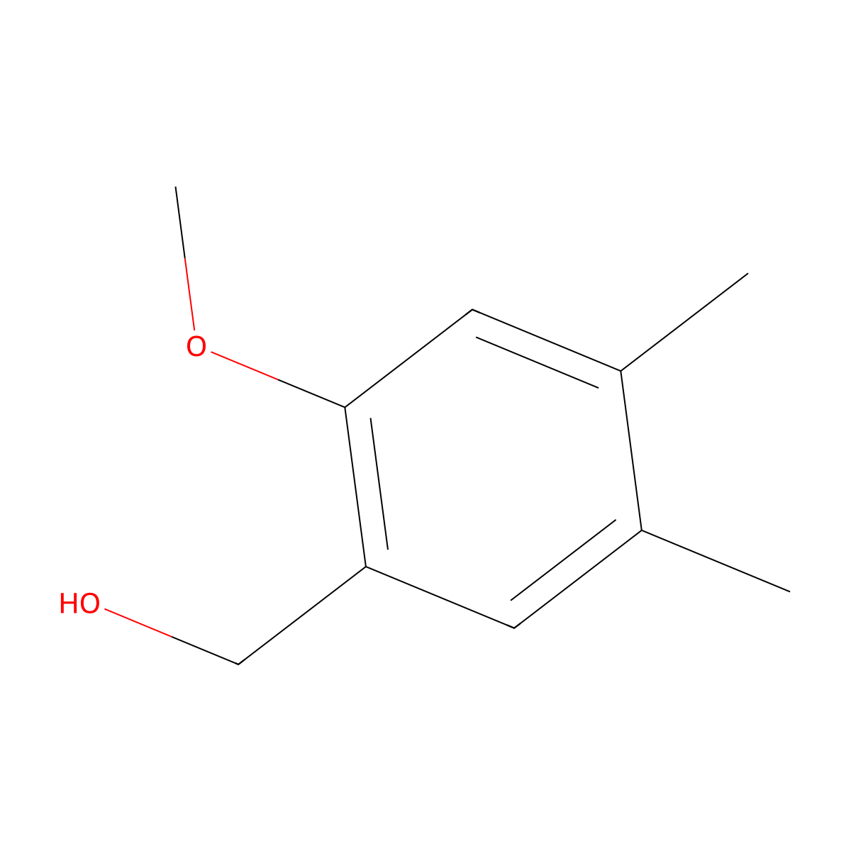 (2-Methoxy-4,5-dimethylphenyl)methanol molecular structure, CAS 1226127-78-1