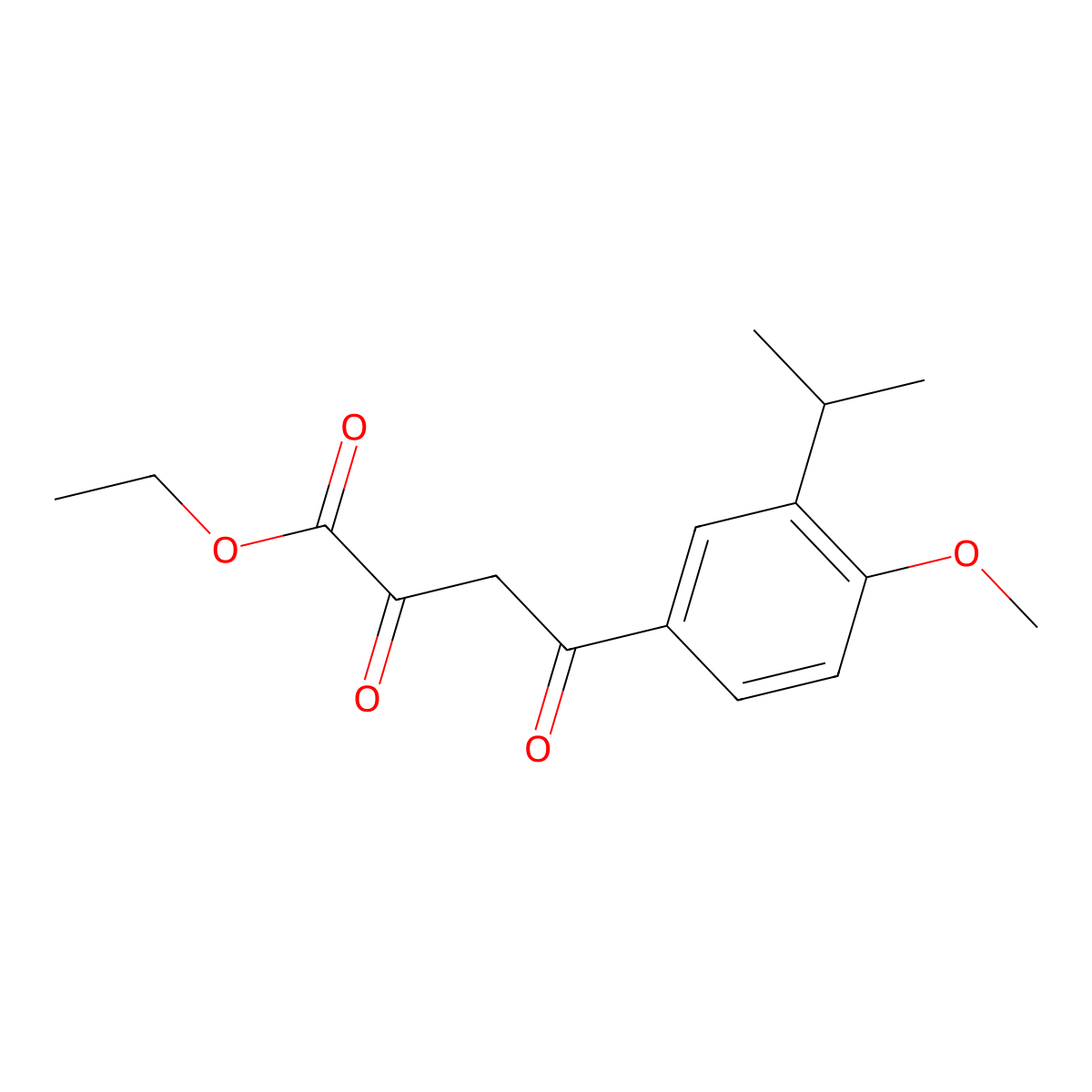 Ethyl 4-(3-isopropyl-4-methoxyphenyl)-2,4-dioxobutanoate molecular structure, CAS 1226134-54-8