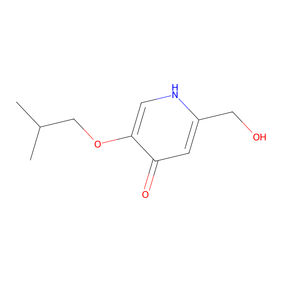 2-(Hydroxymethyl)-5-isobutoxypyridin-4-ol molecular structure, CAS 1226141-37-2