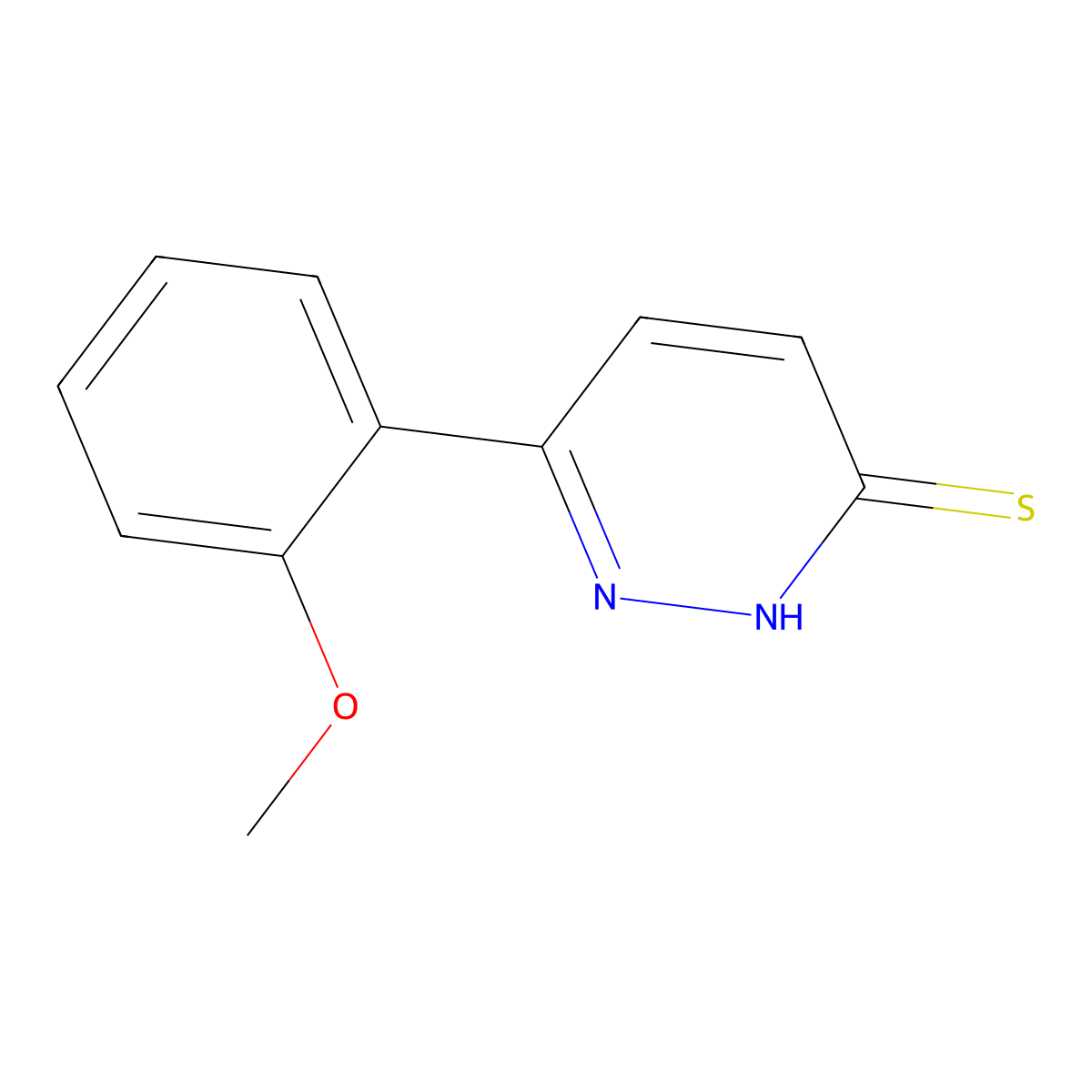 6-(2-Methoxyphenyl)pyridazine-3-thiol molecular structure, CAS 1226144-20-2