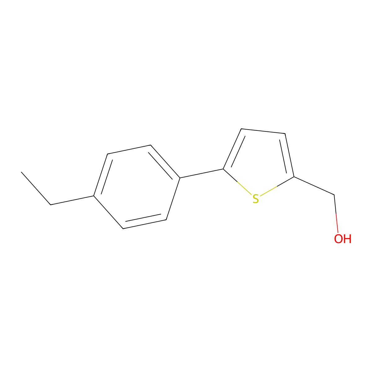 5-(4-Ethylphenyl)-2-thiophenemethanol molecular structure, CAS 1226145-13-6