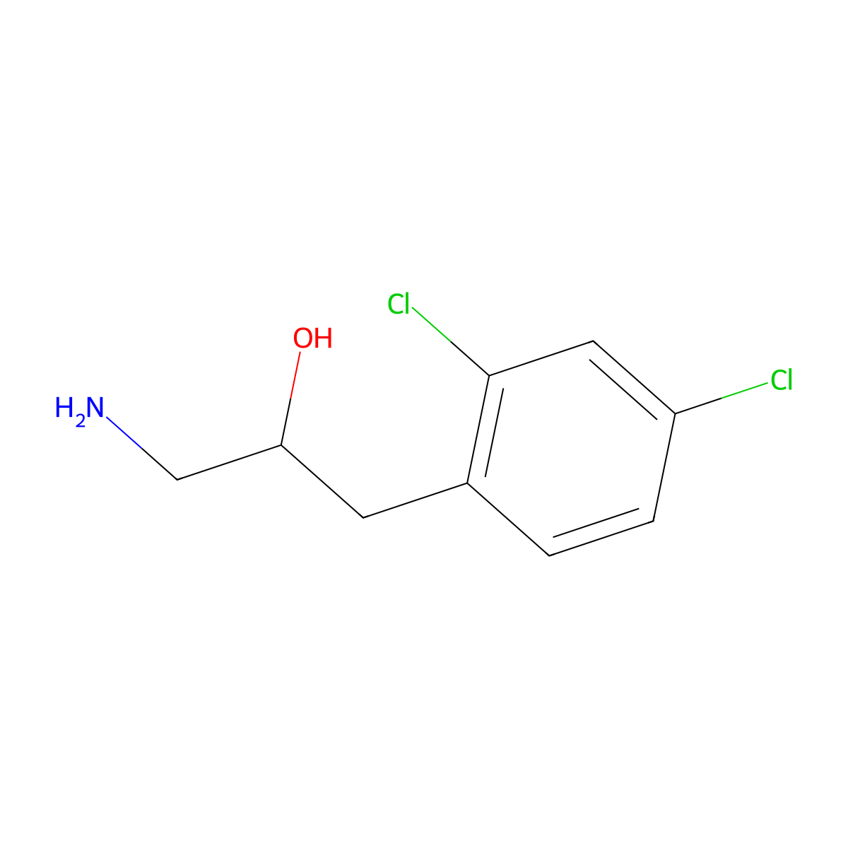 1-Amino-3-(2,4-dichlorophenyl)propan-2-ol molecular structure, CAS 1226147-08-5