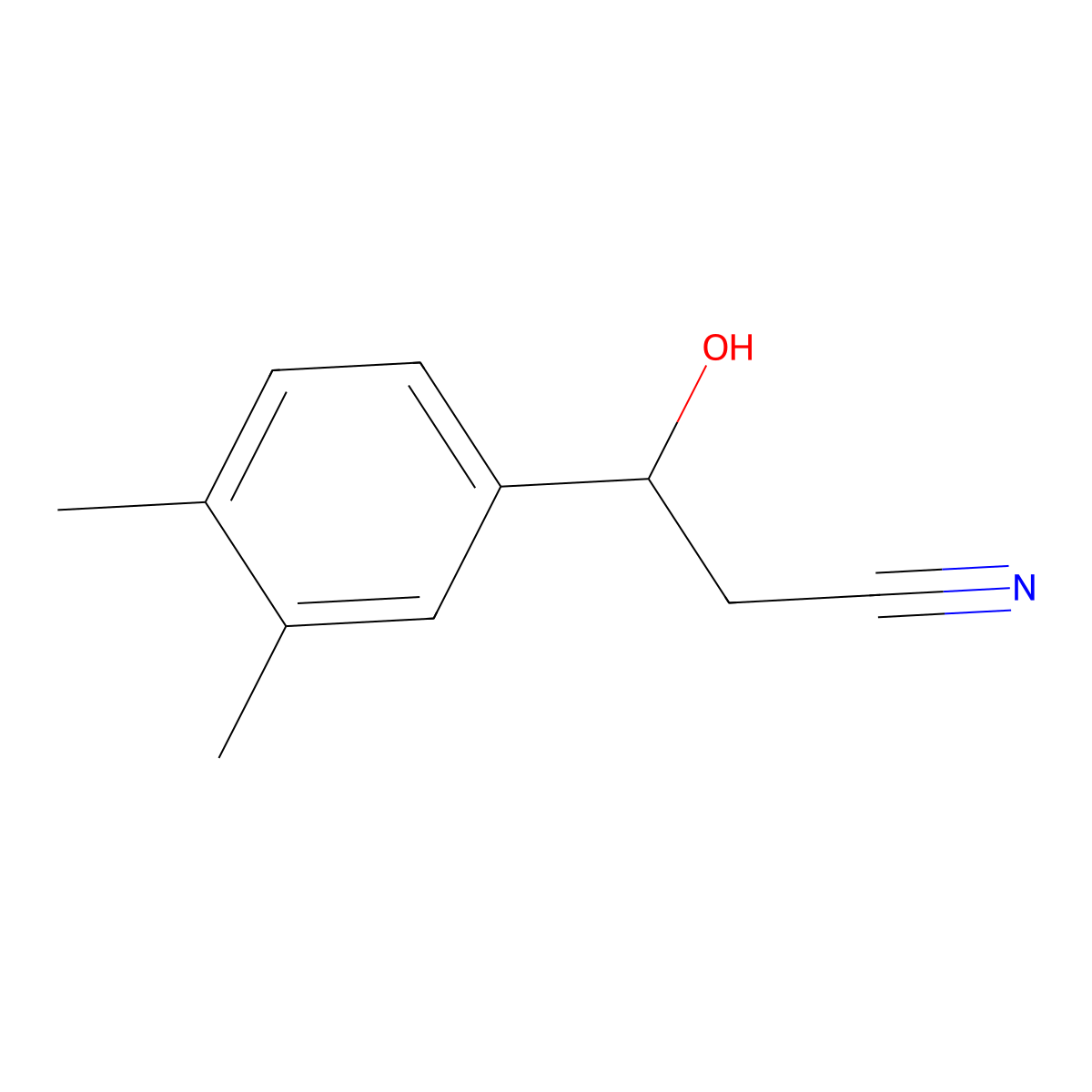 3-(3,4-Dimethylphenyl)-3-hydroxypropanenitrile molecular structure, CAS 1226148-28-2