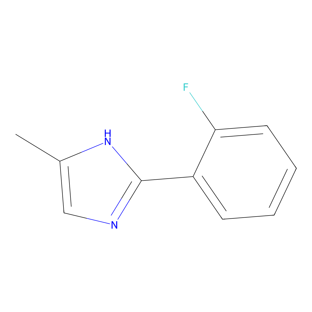 2-(2-fluorophenyl)-5-methyl-1H-imidazole molecular structure, CAS 1226148-59-9