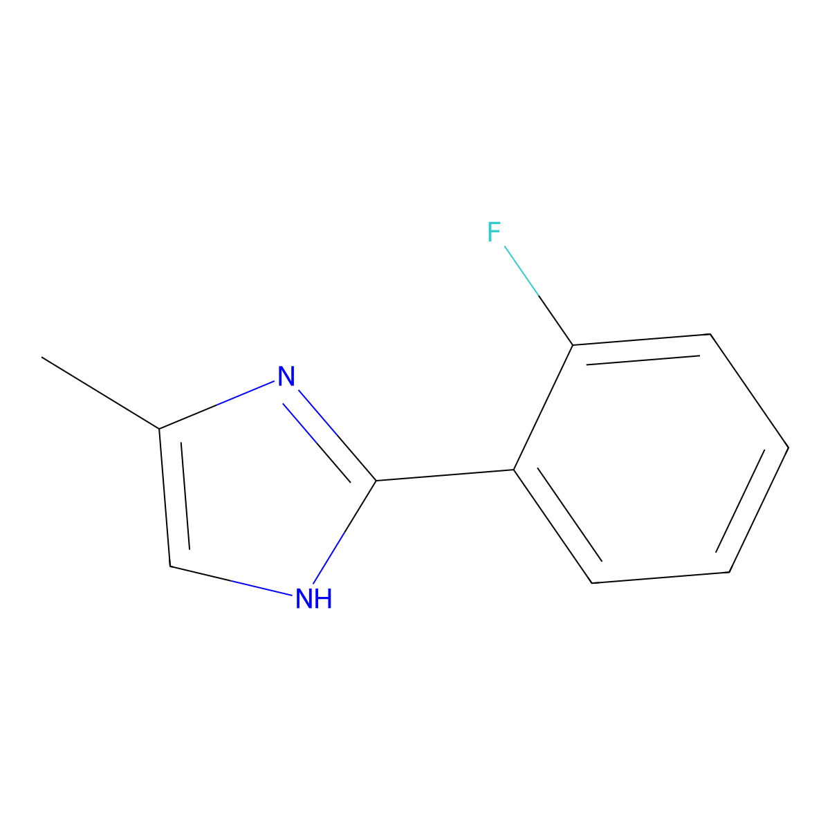 2-(2-fluorophenyl)-5-methyl-1H-imidazole molecular structure, CAS 1226148-59-9