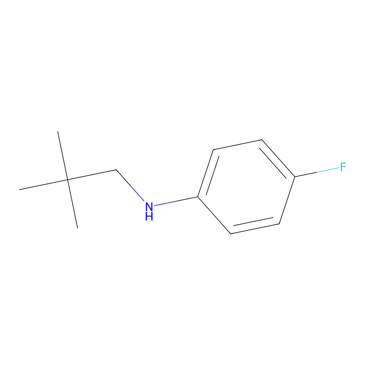N-(2,2-dimethylpropyl)-4-fluoroaniline molecular structure, CAS 1226148-72-6