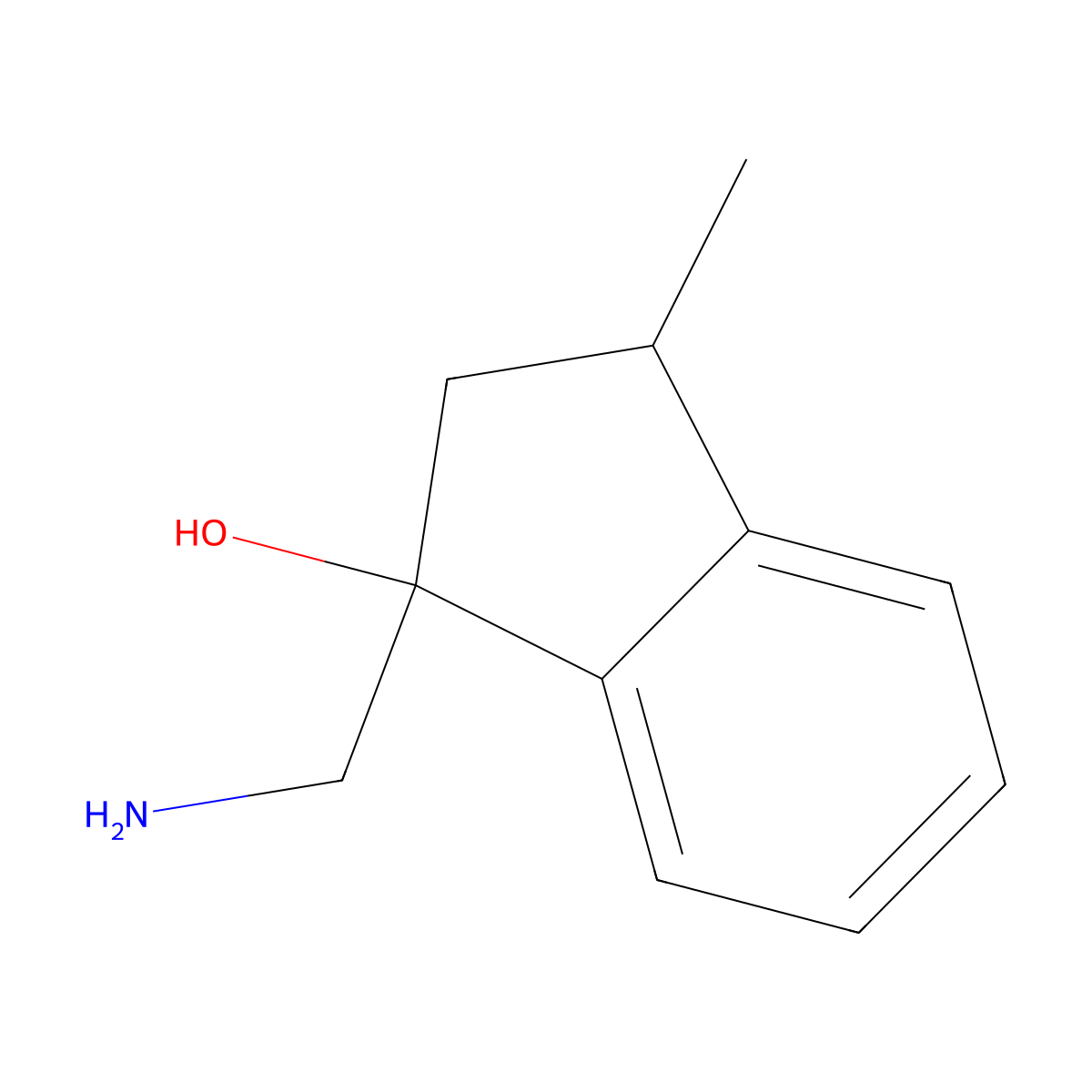 1-(Aminomethyl)-3-methyl-2,3-dihydroinden-1-ol molecular structure, CAS 1226149-32-1
