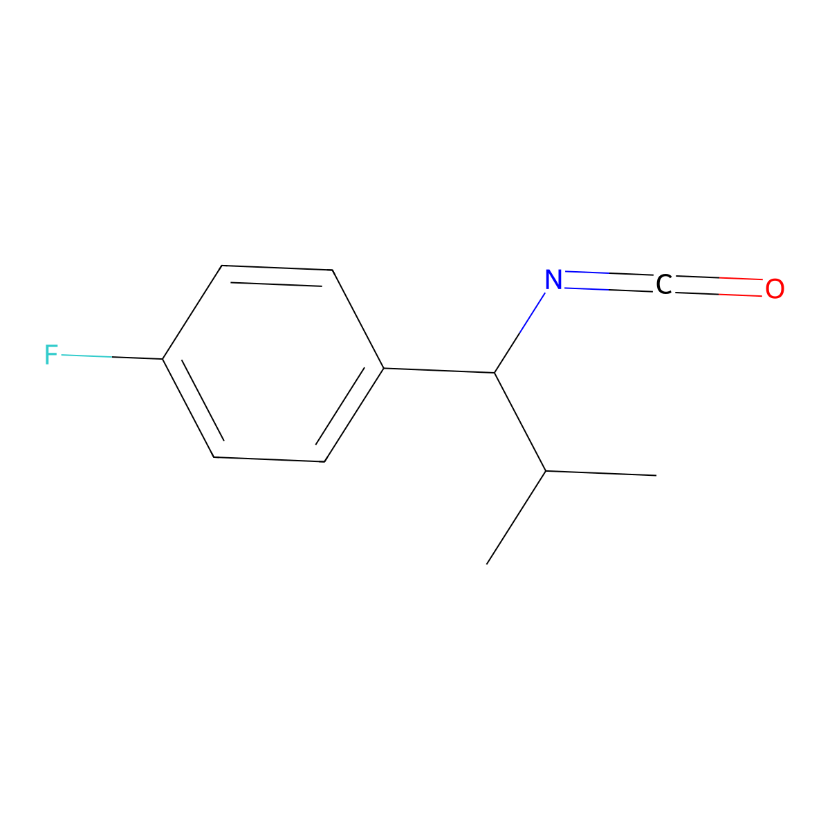1-Fluoro-4-(1-isocyanato-2-methylpropyl)benzene molecular structure, CAS 1226149-89-8