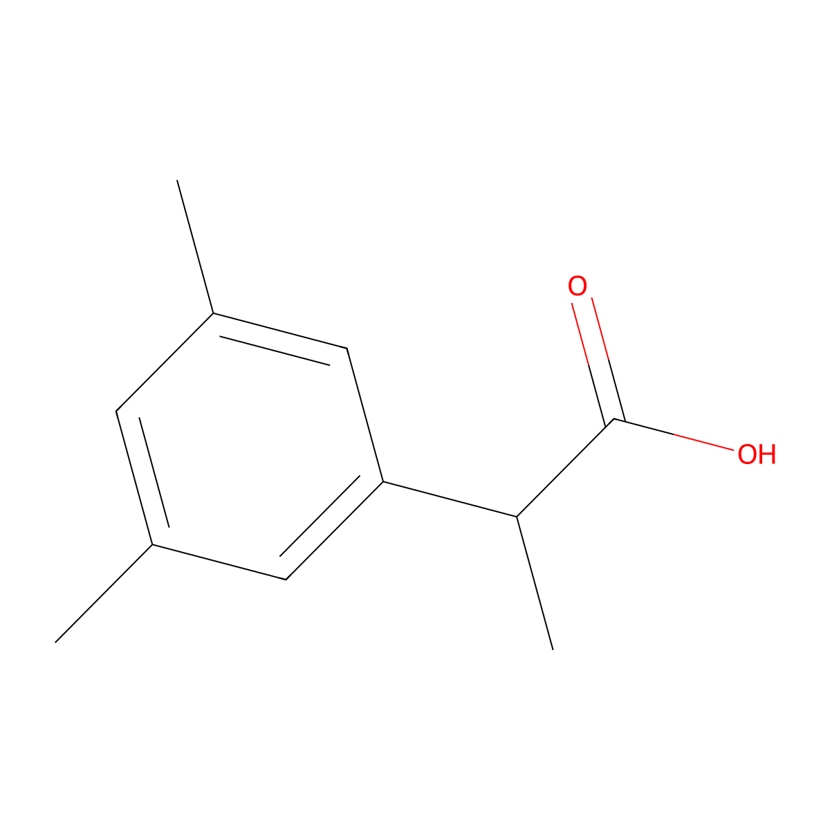 2-(3,5-dimethylphenyl)propanoic Acid molecular structure, CAS 1226149-97-8