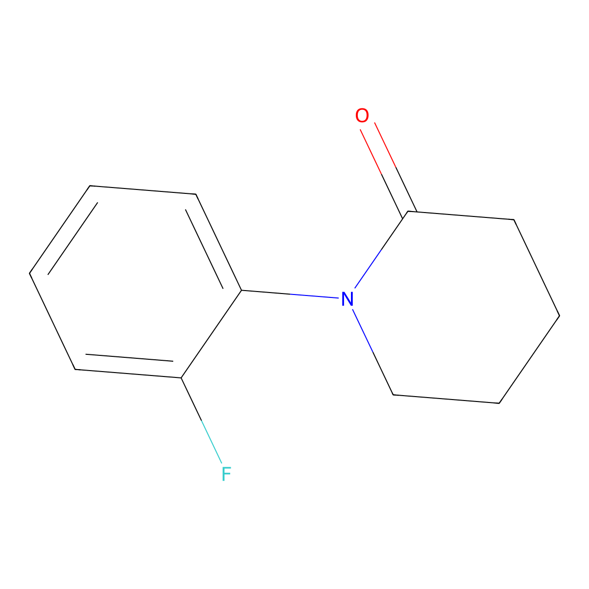 1-(2-Fluorophenyl)piperidin-2-one molecular structure, CAS 1226150-23-7