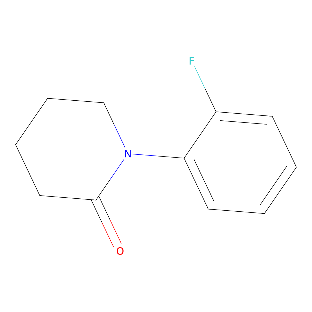 1-(2-Fluorophenyl)piperidin-2-one molecular structure, CAS 1226150-23-7