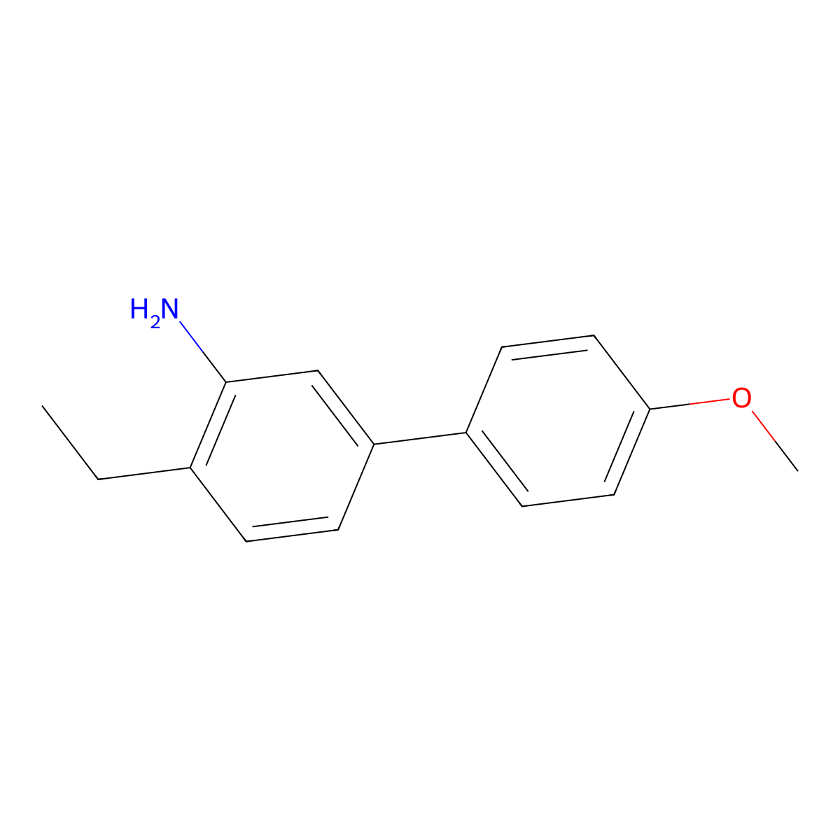 4-Ethyl-4'-methoxy-[1,1'-biphenyl]-3-amine molecular structure, CAS 1226150-31-7