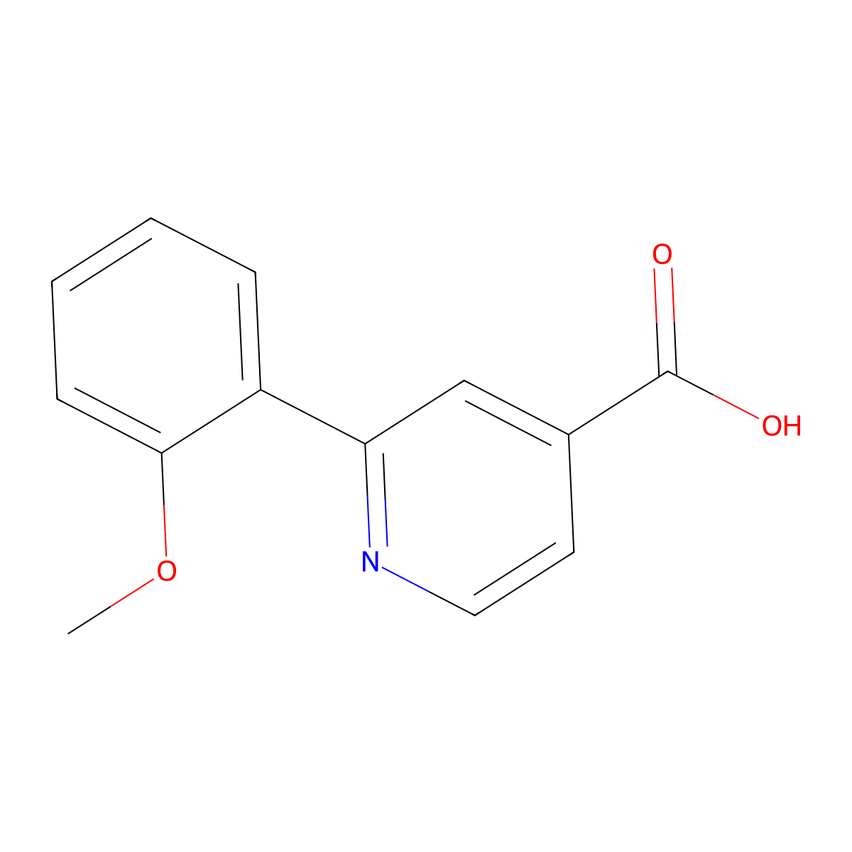 2-(2-Methoxyphenyl)isonicotinic acid molecular structure, CAS 1226152-40-4