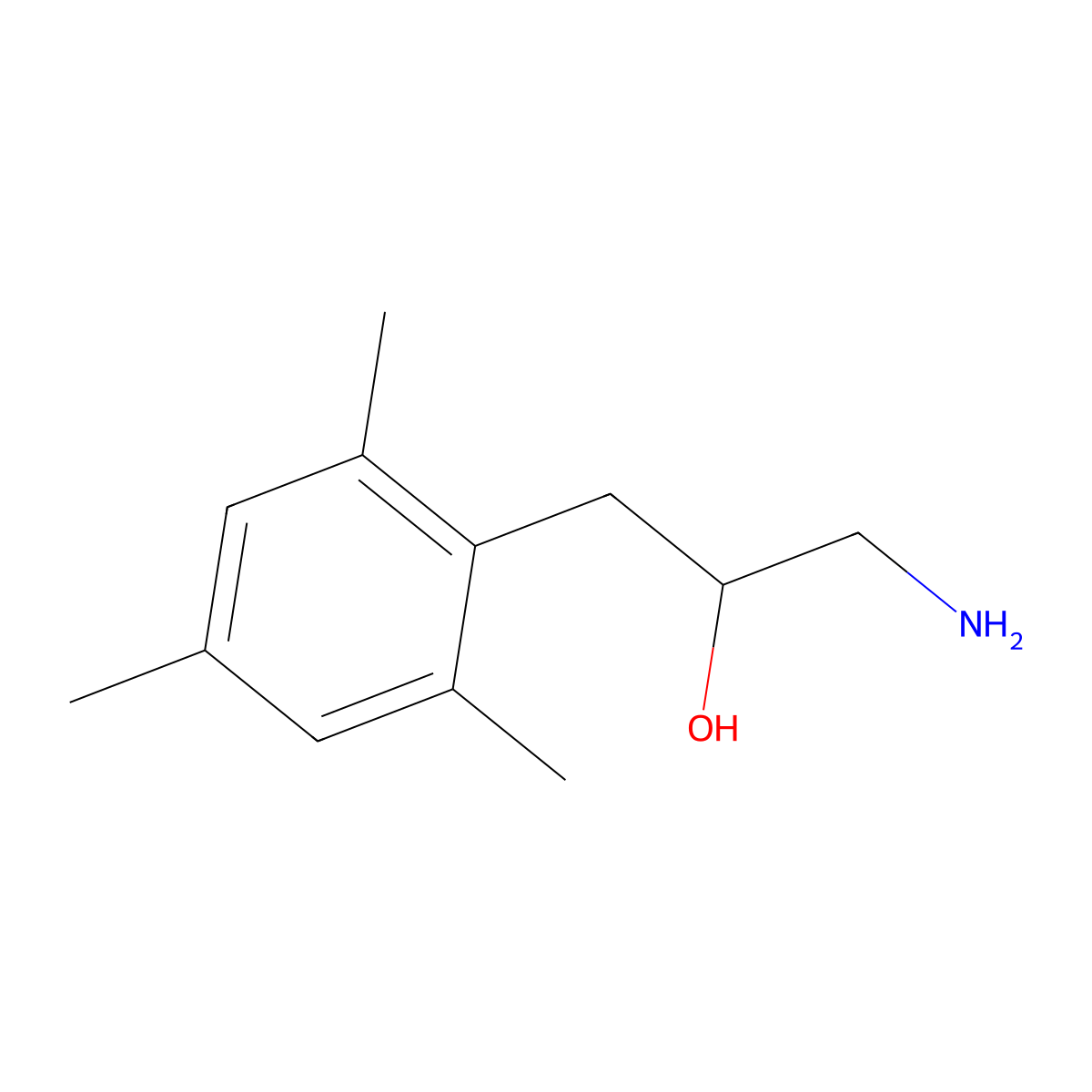 1-Amino-3-(2,4,6-trimethylphenyl)propan-2-ol molecular structure, CAS 1226153-66-7