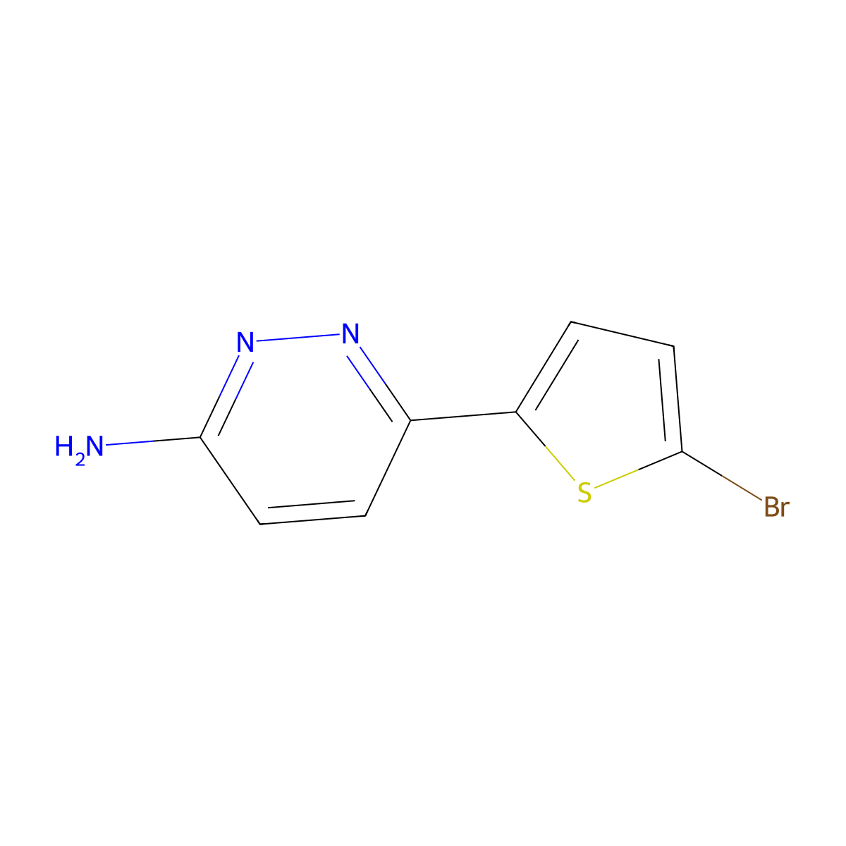 6-(5-Bromothiophen-2-yl)pyridazin-3-amine molecular structure, CAS 1226154-37-5