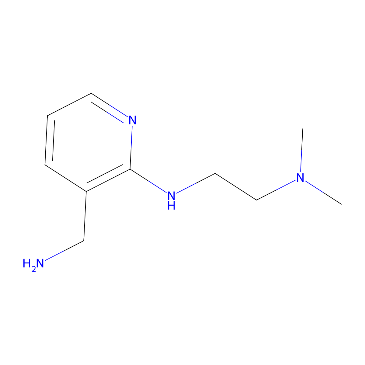 (2-{[2-(Dimethylamino)ethyl]amino}pyridin-3-yl)methanamine molecular structure, CAS 1226155-25-4