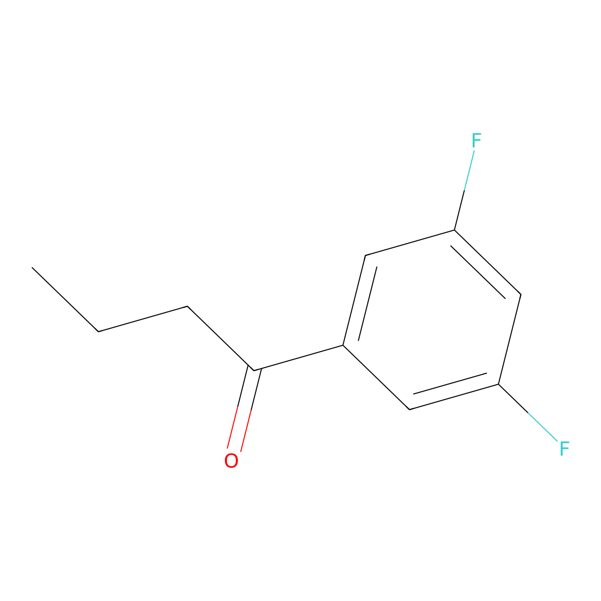 3',5'-Difluorobutyrophenone molecular structure, CAS 1226155-90-3