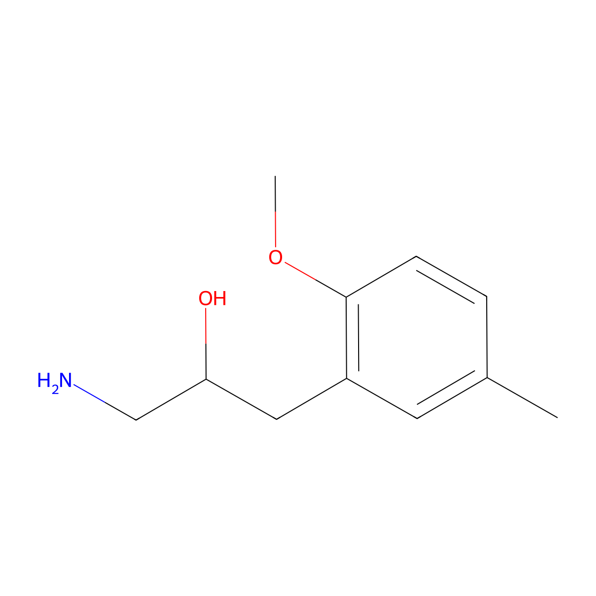 1-Amino-3-(2-methoxy-5-methylphenyl)propan-2-ol molecular structure, CAS 1226156-25-7