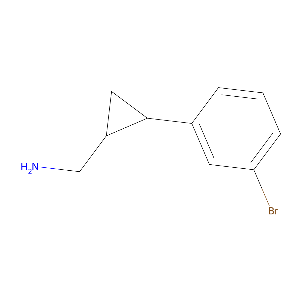 [2-(3-Bromophenyl)cyclopropyl]methanamine molecular structure, CAS 1226156-50-8