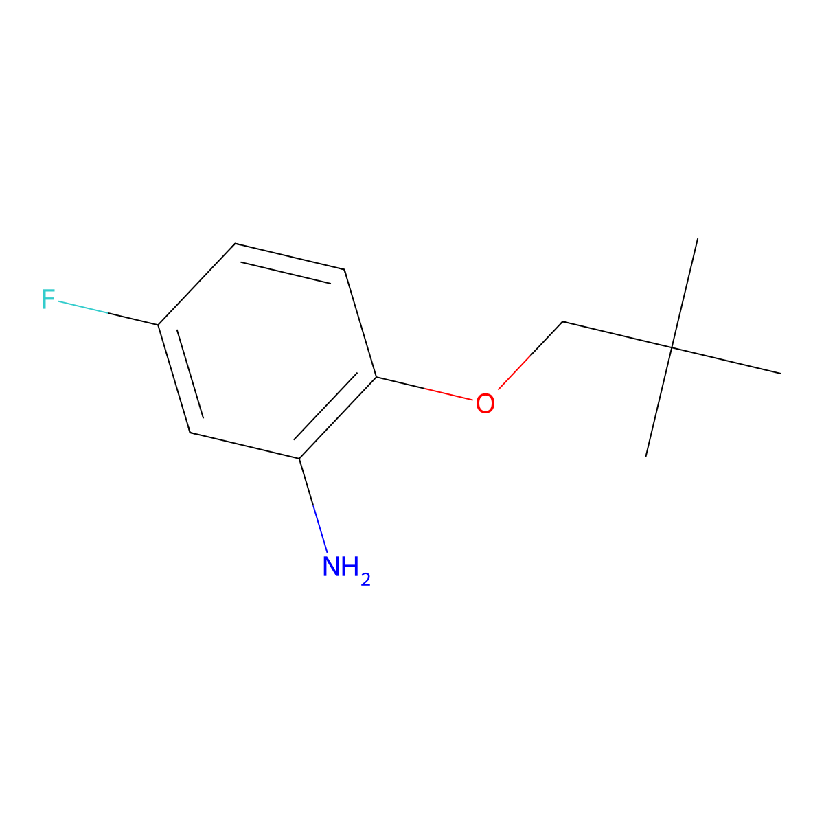 5-Fluoro-2-(neopentyloxy)aniline molecular structure, CAS 1226156-74-6