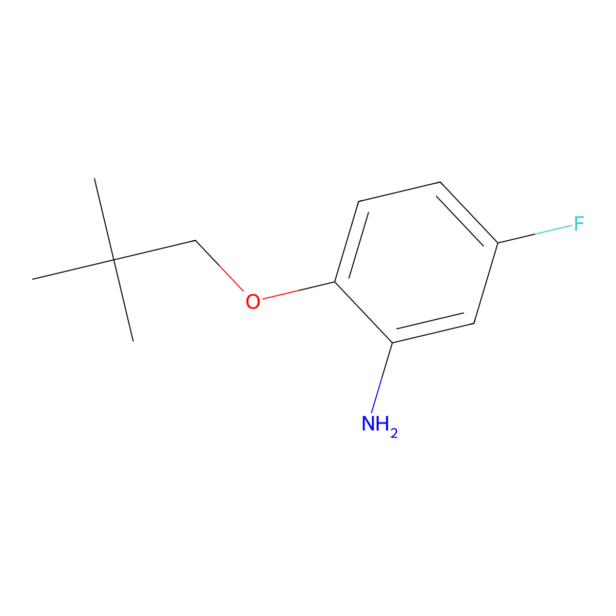 5-Fluoro-2-(neopentyloxy)aniline molecular structure, CAS 1226156-74-6