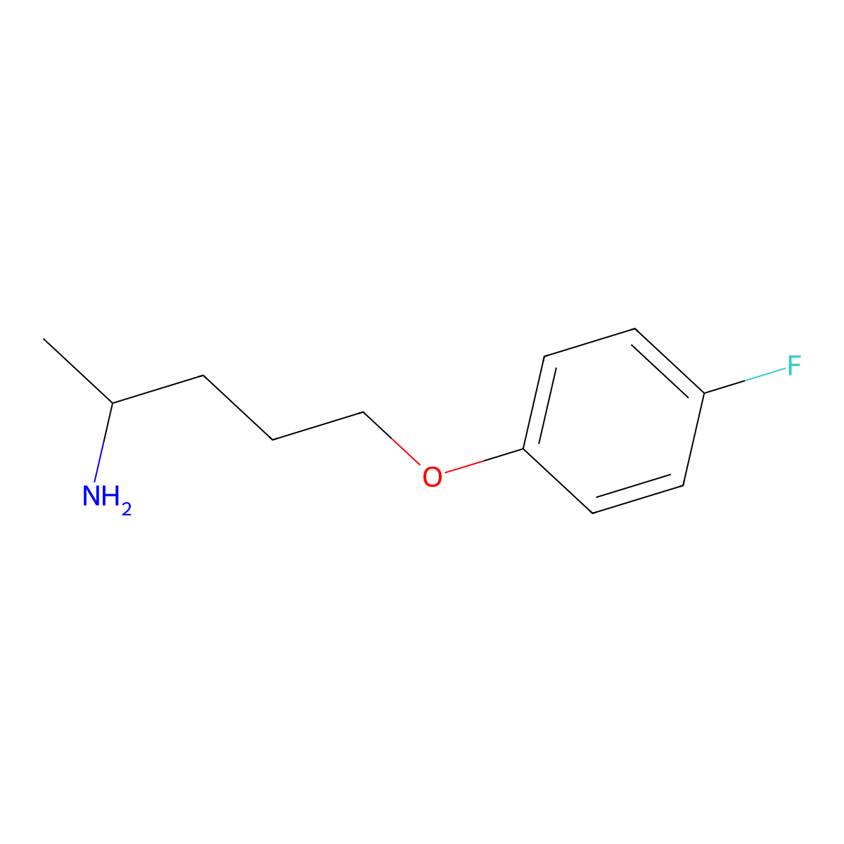 5-(4-Fluorophenoxy)-2-pentanamine molecular structure, CAS 1226157-03-4