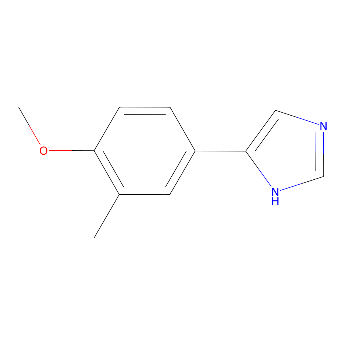 4-(4-methoxy-3-methylphenyl)-1H-imidazole molecular structure, CAS 1226158-14-0