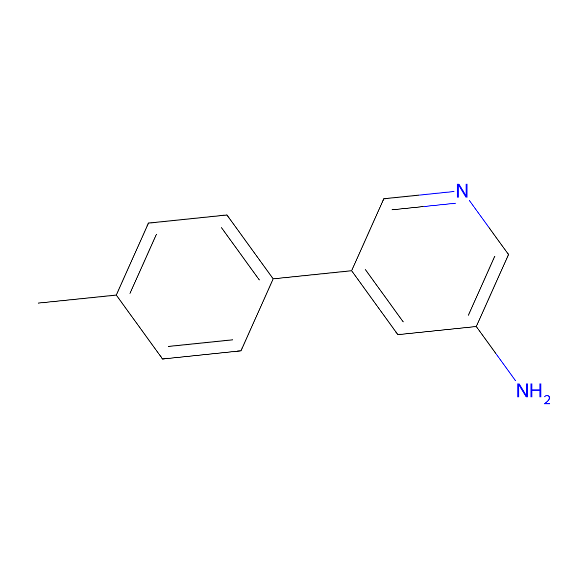 5-(p-Tolyl)pyridin-3-amine molecular structure, CAS 1226158-35-5
