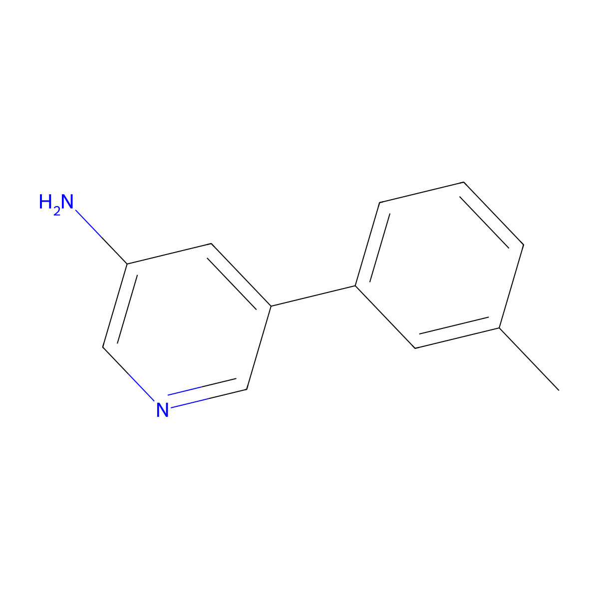 5-(m-Tolyl)pyridin-3-amine molecular structure, CAS 1226158-54-8