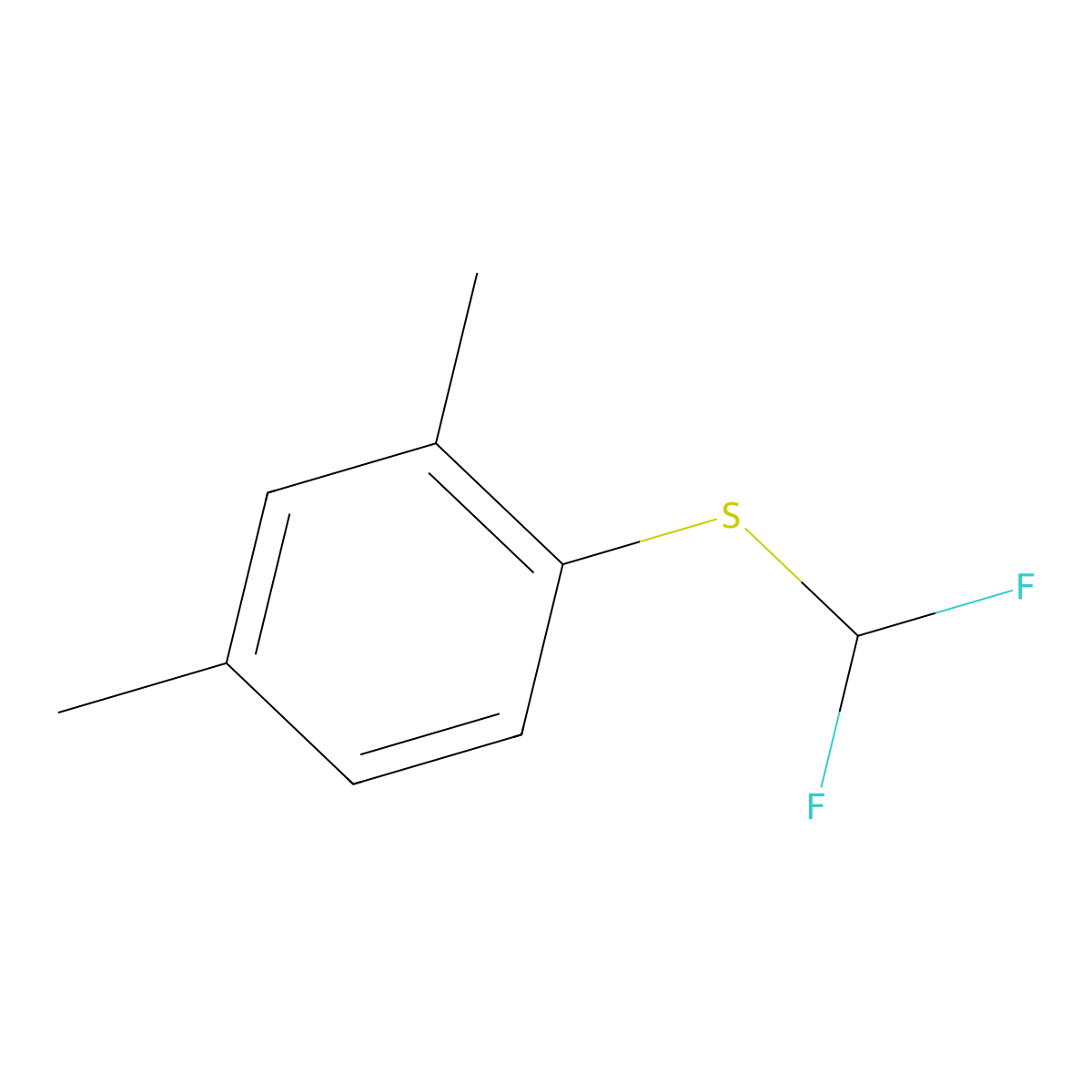 1-[(Difluoromethyl)sulfanyl]-2,4-dimethylbenzene molecular structure, CAS 1226158-78-6