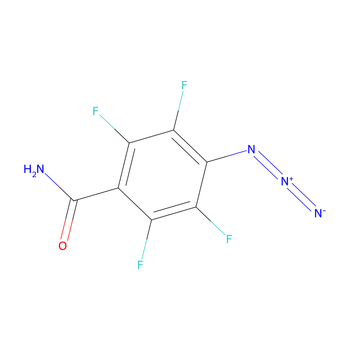 4-Azido-2,3,5,6-tetrafluorobenzamide molecular structure, CAS 122616-98-2