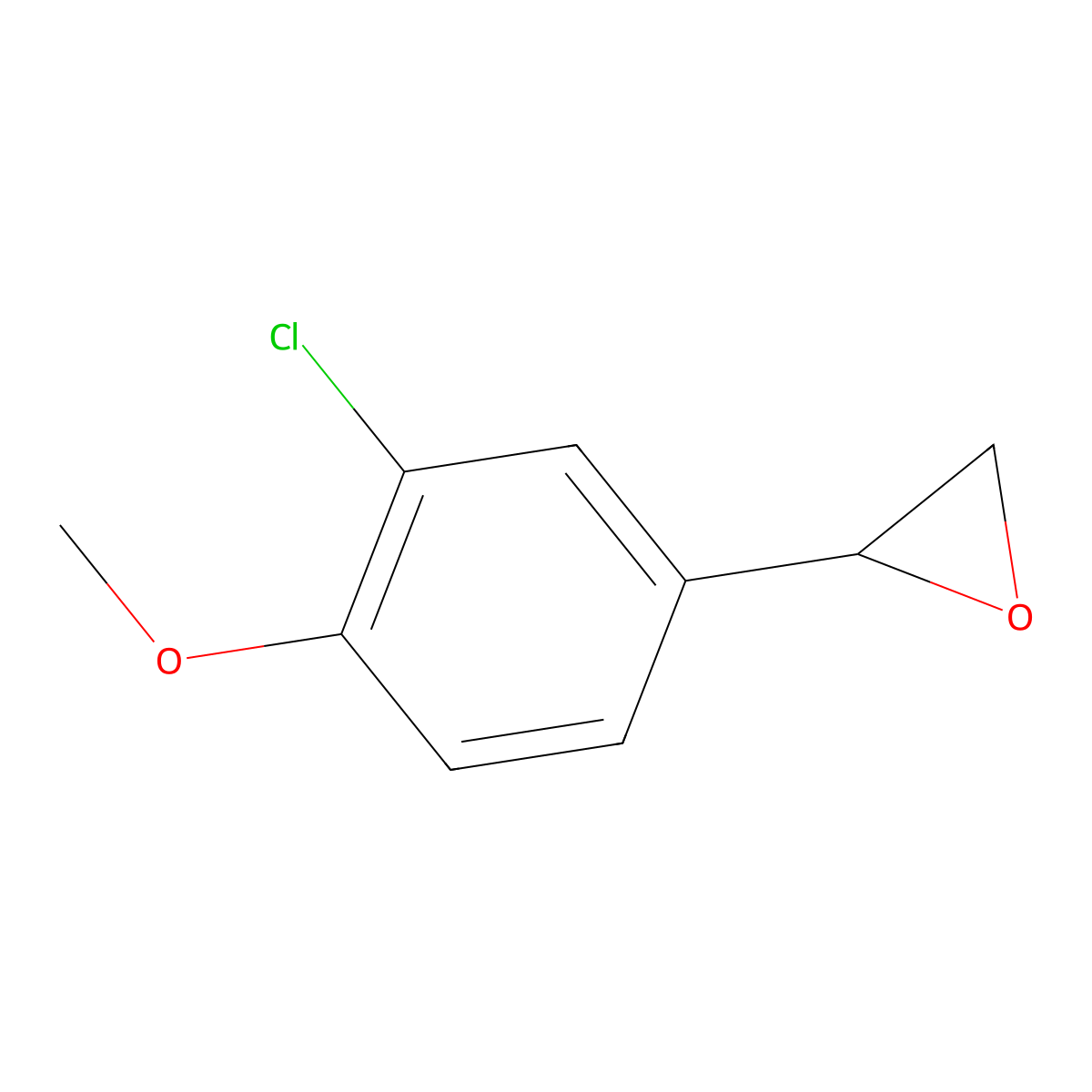 2-(3-Chloro-4-methoxyphenyl)oxirane molecular structure, CAS 1226160-17-3