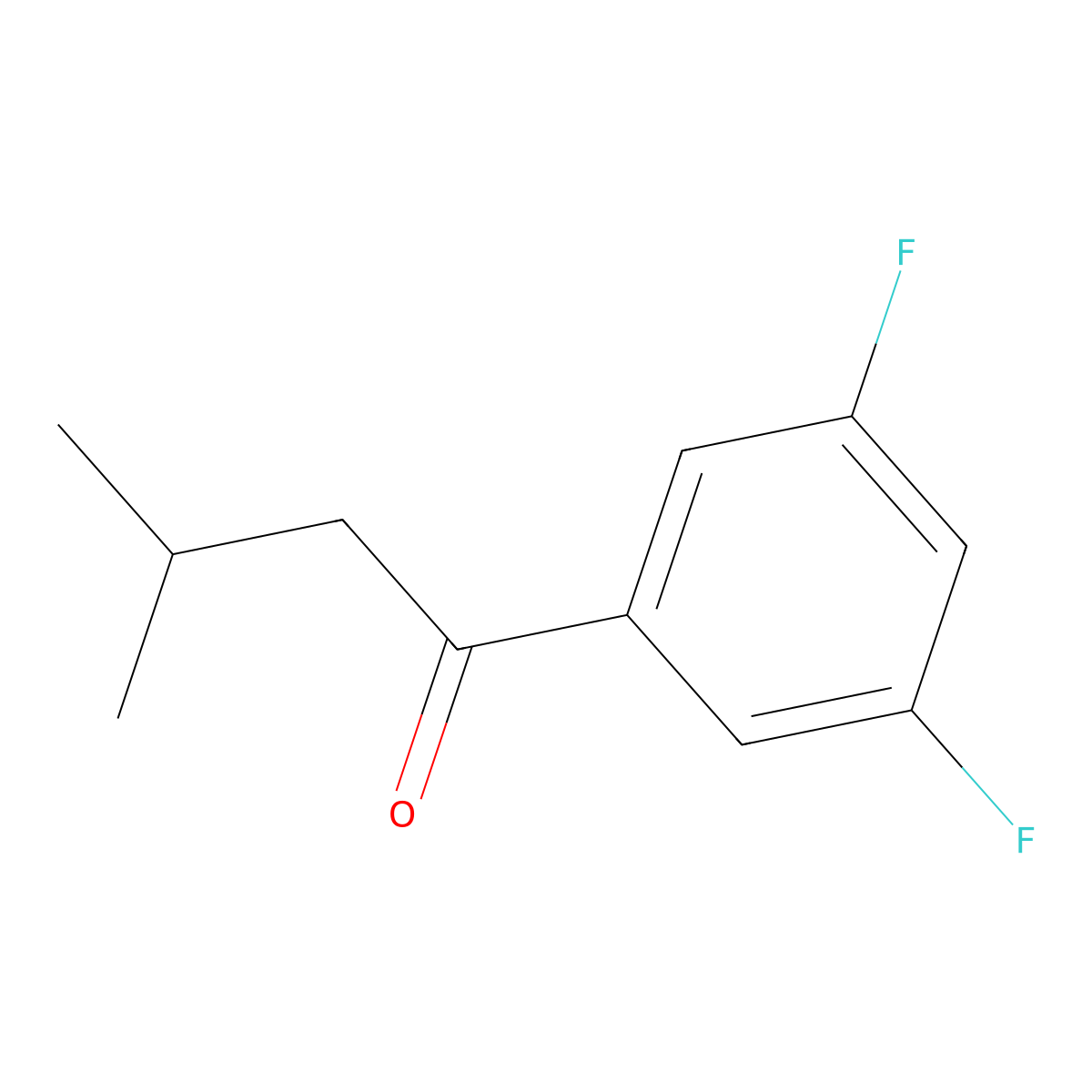 3',5'-Difluoro-3-methylbutyrophenone molecular structure, CAS 1226160-23-1