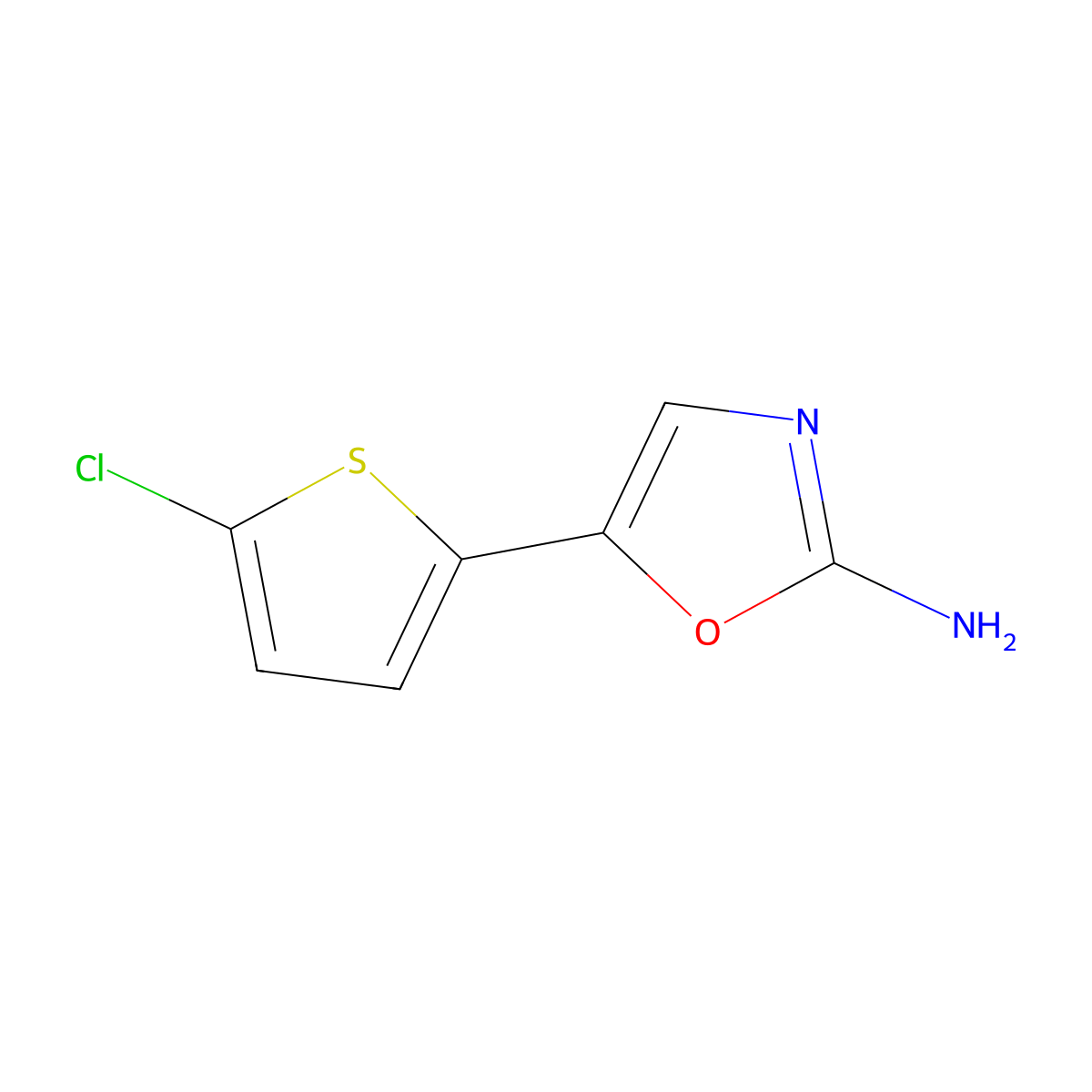5-(5-Chlorothiophen-2-yl)oxazol-2-amine molecular structure, CAS 1226160-42-4