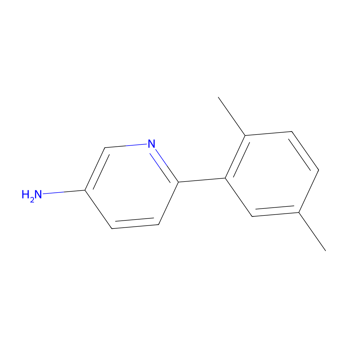 6-(2,5-Dimethylphenyl)-3-pyridinamine molecular structure, CAS 1226161-48-3