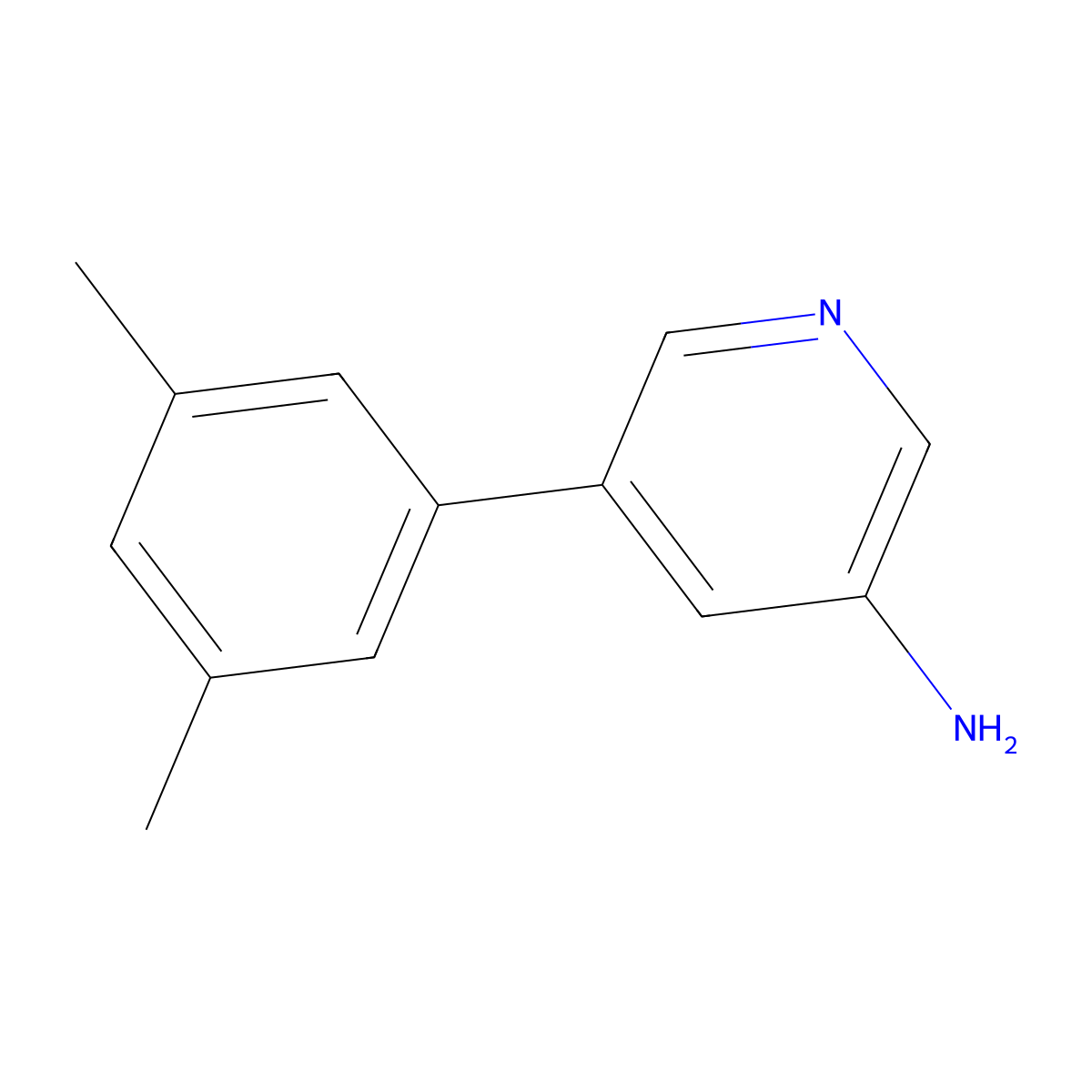 5-(3,5-Dimethylphenyl)-3-pyridinamine molecular structure, CAS 1226161-67-6