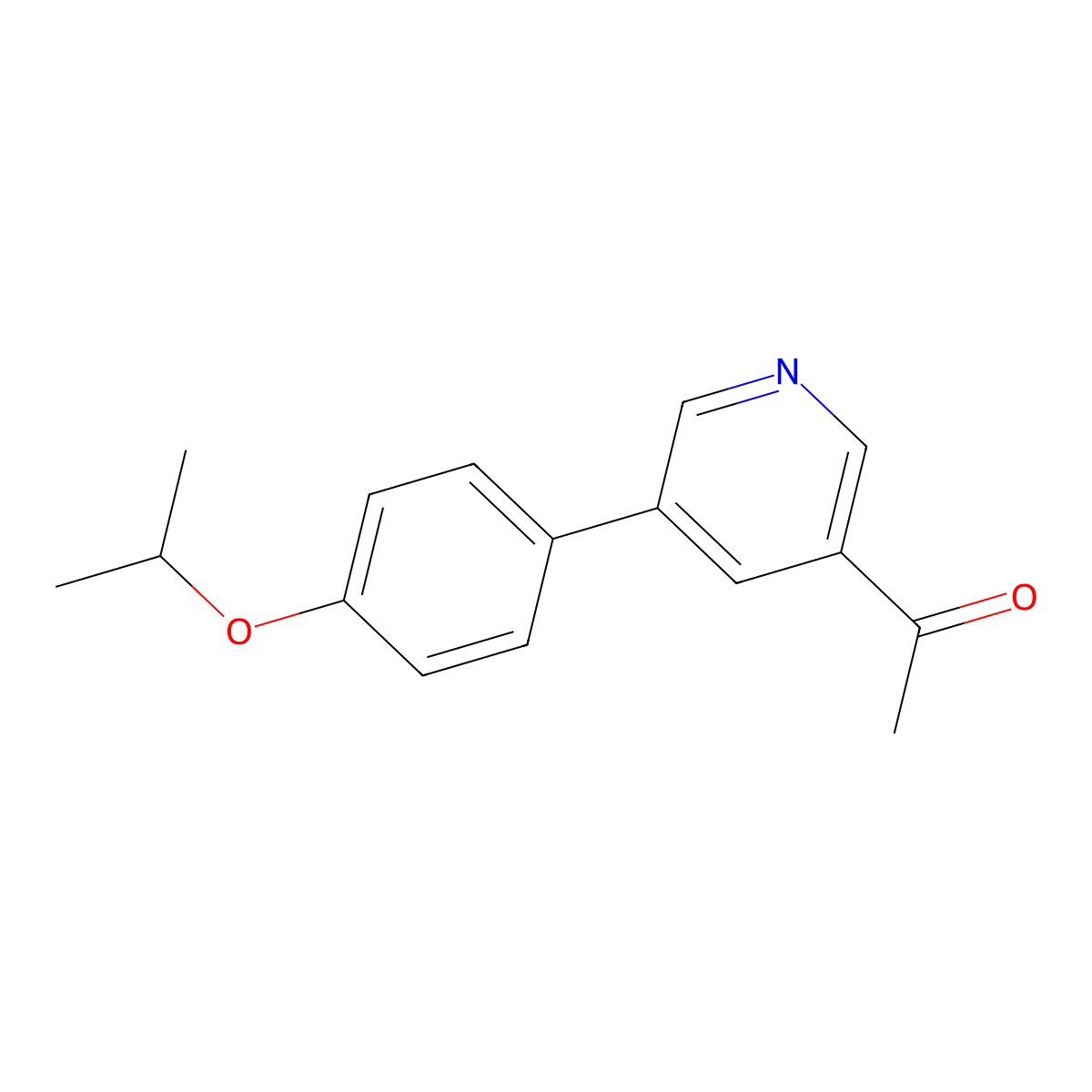 1-[5-[4-(1-Methylethoxy)phenyl]-3-pyridinyl]ethanone molecular structure, CAS 1226163-18-3