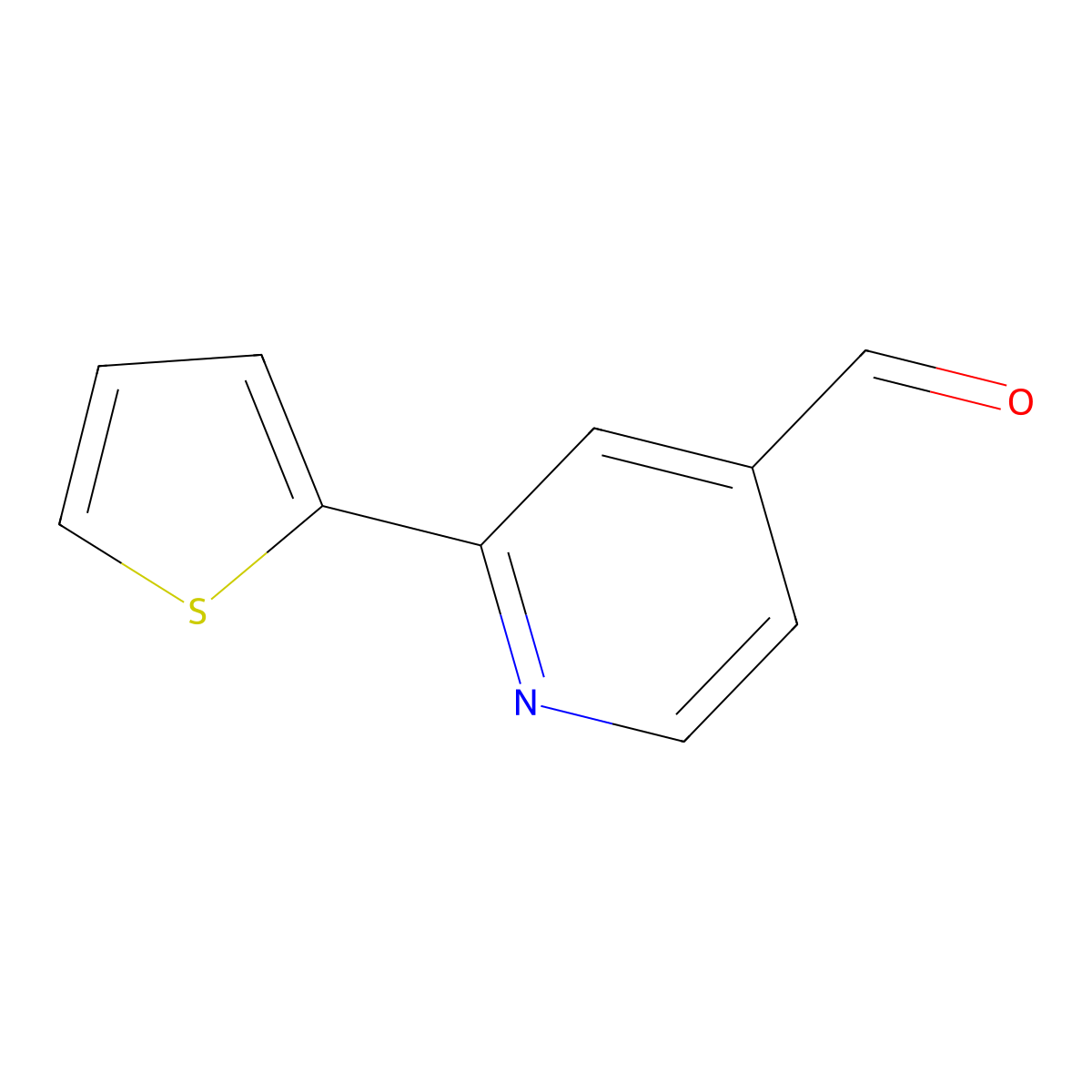 2-(Thiophen-2-yl)isonicotinaldehyde molecular structure, CAS 1226163-72-9