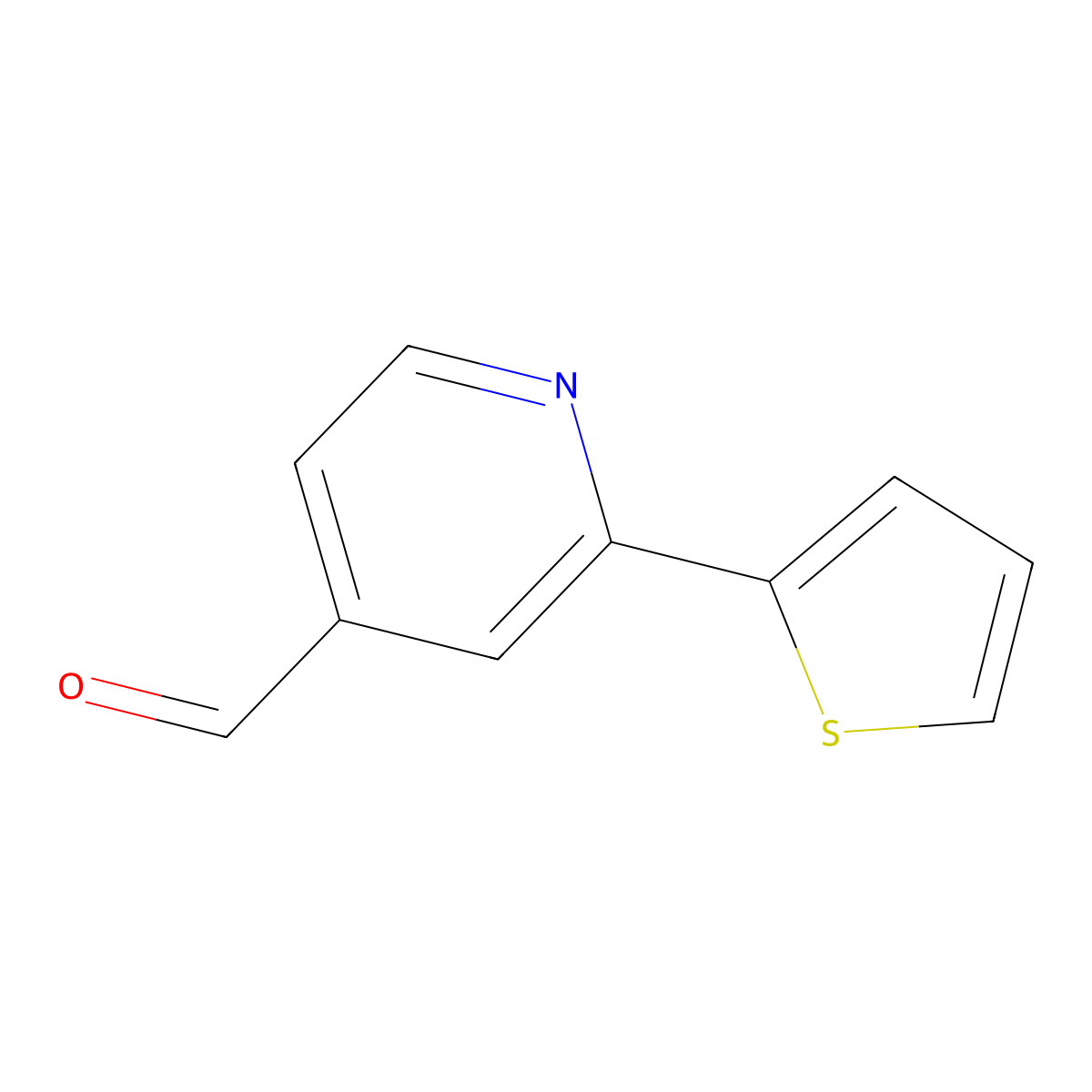 2-(Thiophen-2-yl)isonicotinaldehyde molecular structure, CAS 1226163-72-9