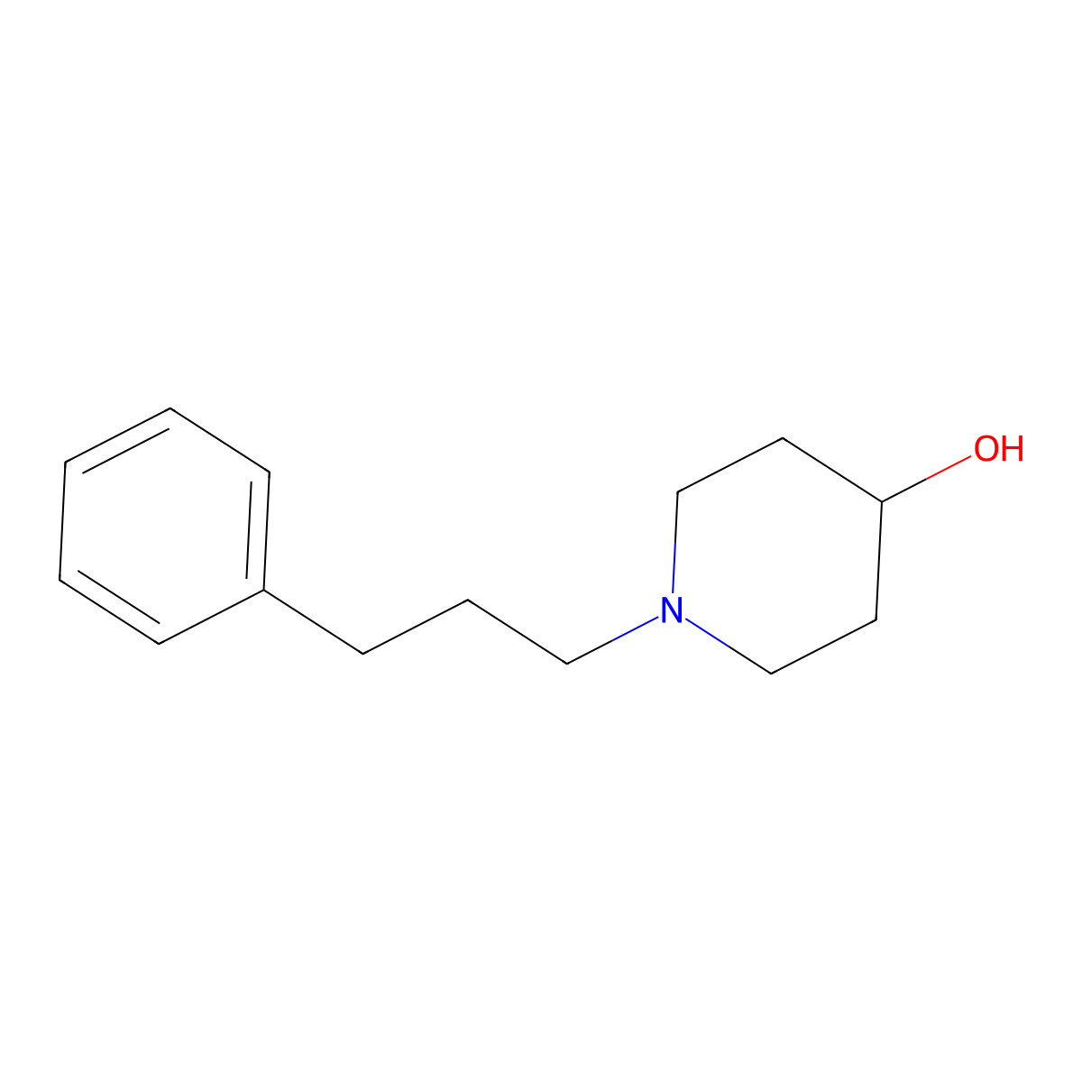 1-(3-Phenylpropyl)piperidin-4-ol molecular structure, CAS 1226163-73-0