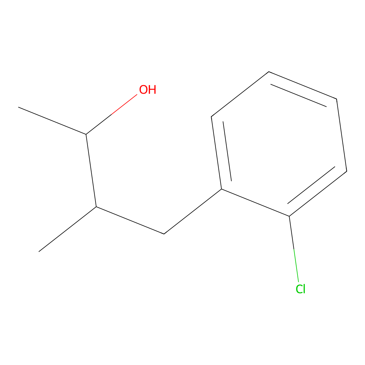 4-(2-Chlorophenyl)-3-methylbutan-2-ol molecular structure, CAS 1226164-00-6