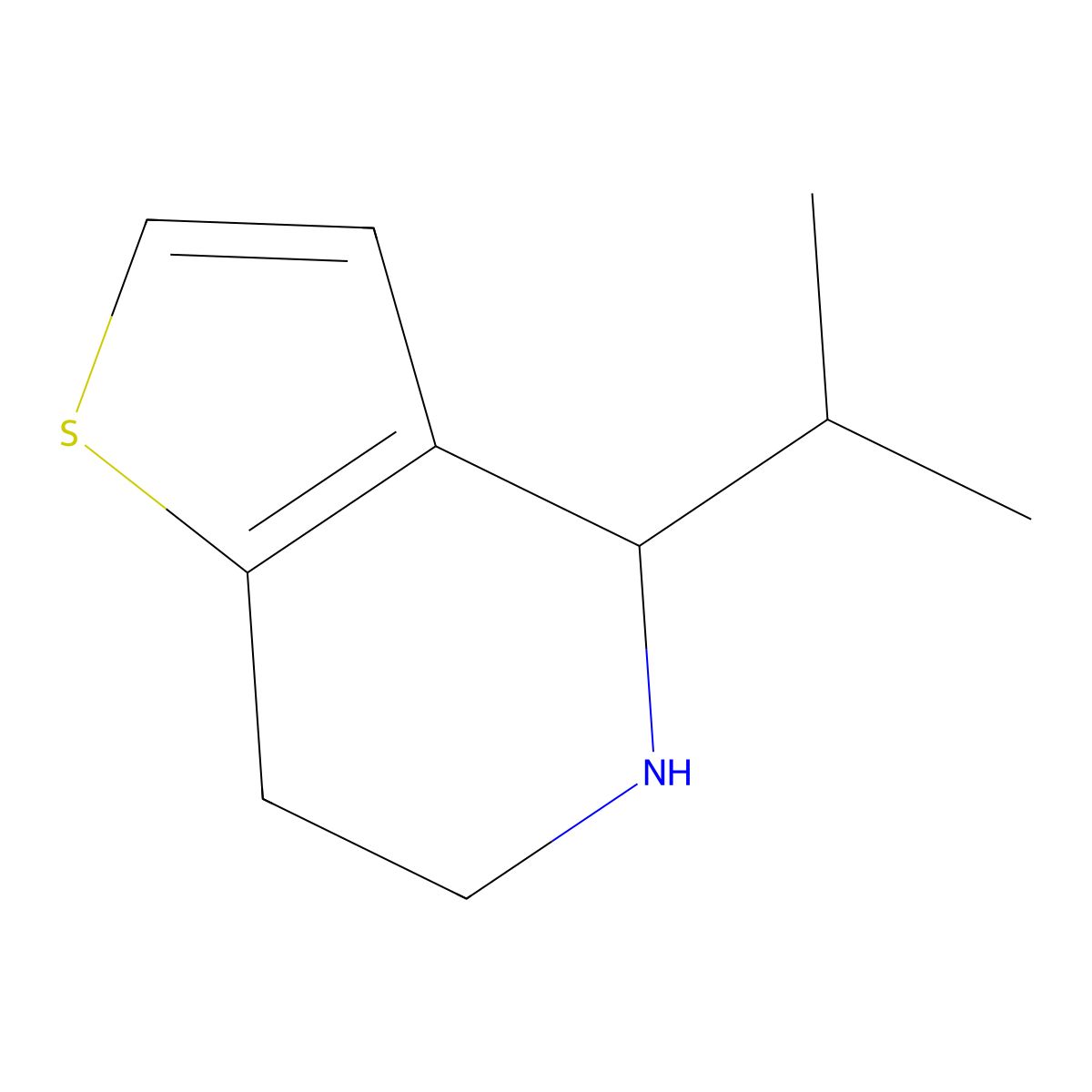 4-Isopropyl-4,5,6,7-tetrahydrothieno[3,2-c]pyridine molecular structure, CAS 1226164-29-9