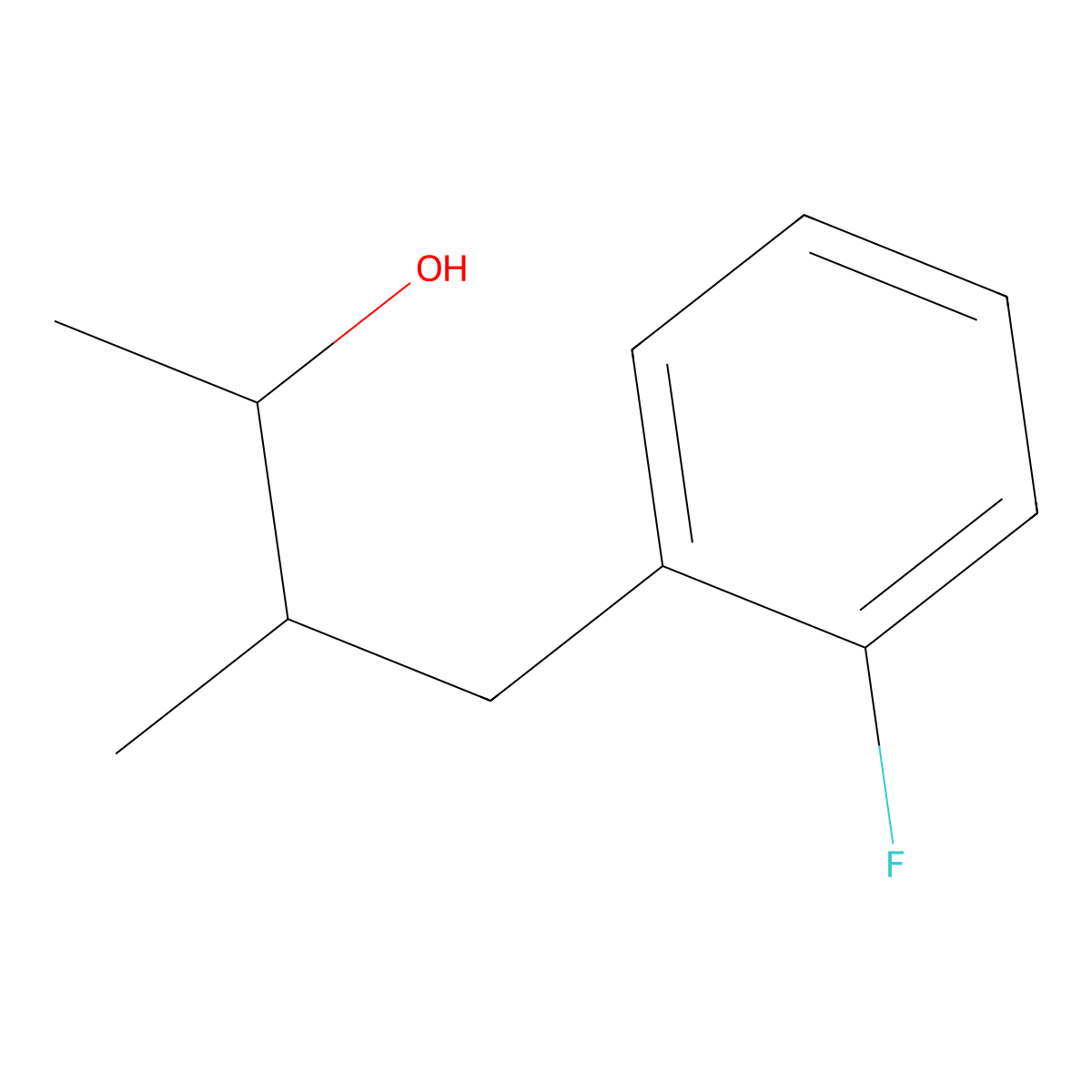 4-(2-Fluorophenyl)-3-methylbutan-2-ol molecular structure, CAS 1226165-80-5
