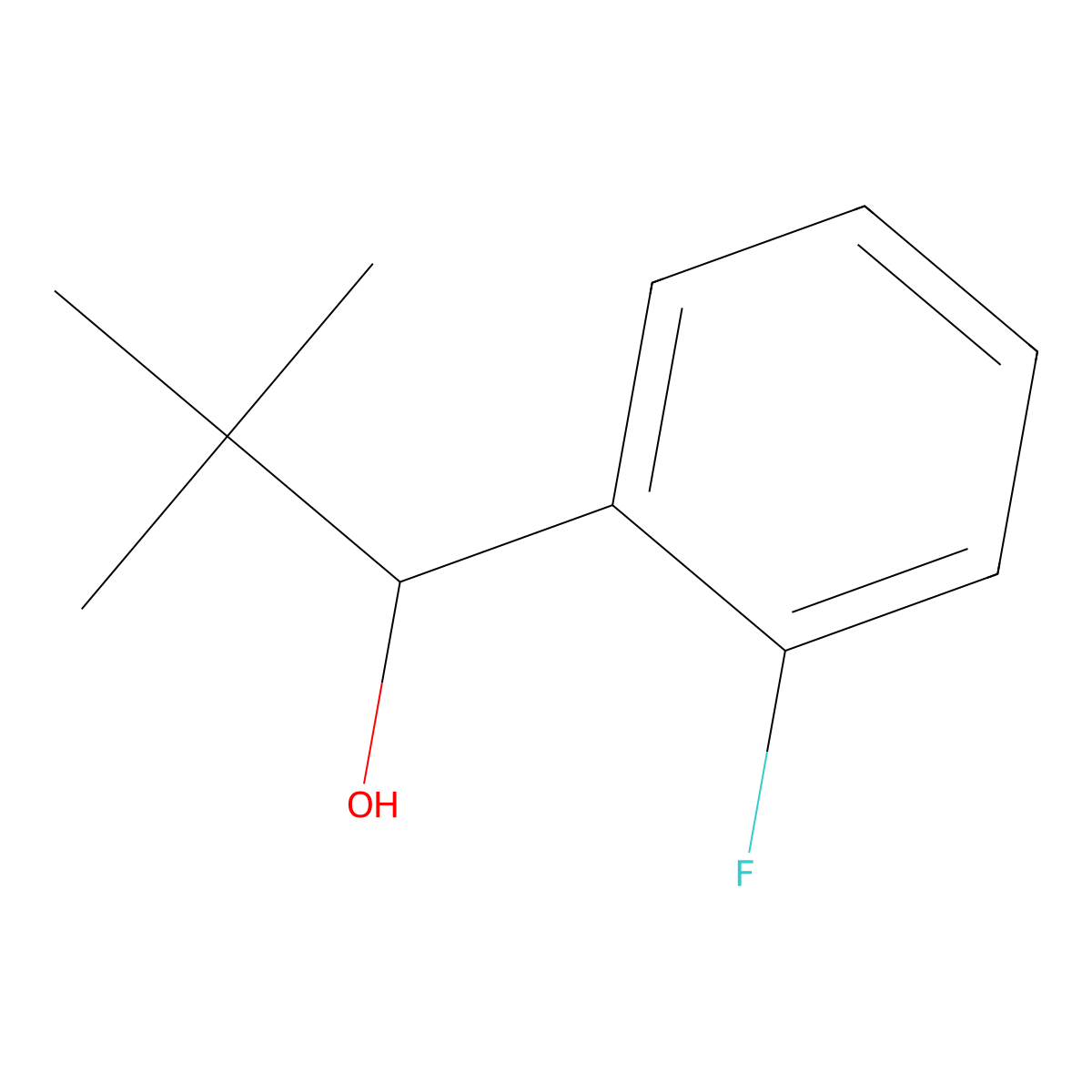 1-(2-Fluorophenyl)-2,2-dimethylpropan-1-ol molecular structure, CAS 1226166-09-1