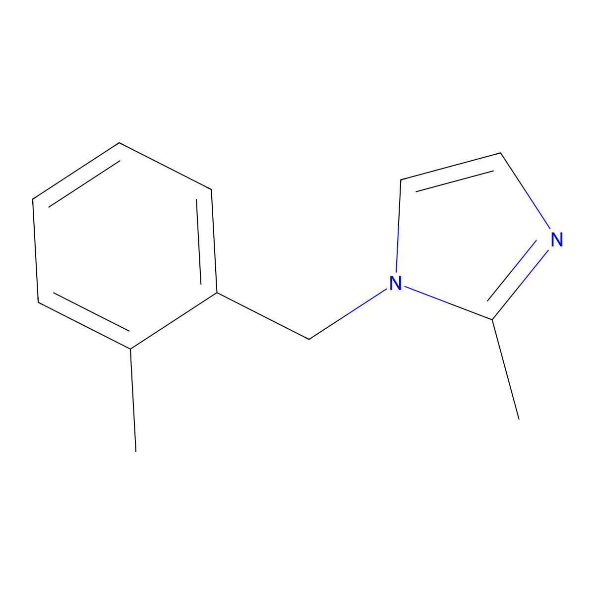 2-methyl-1-[(2-methylphenyl)methyl]-1H-imidazole molecular structure, CAS 1226166-11-5