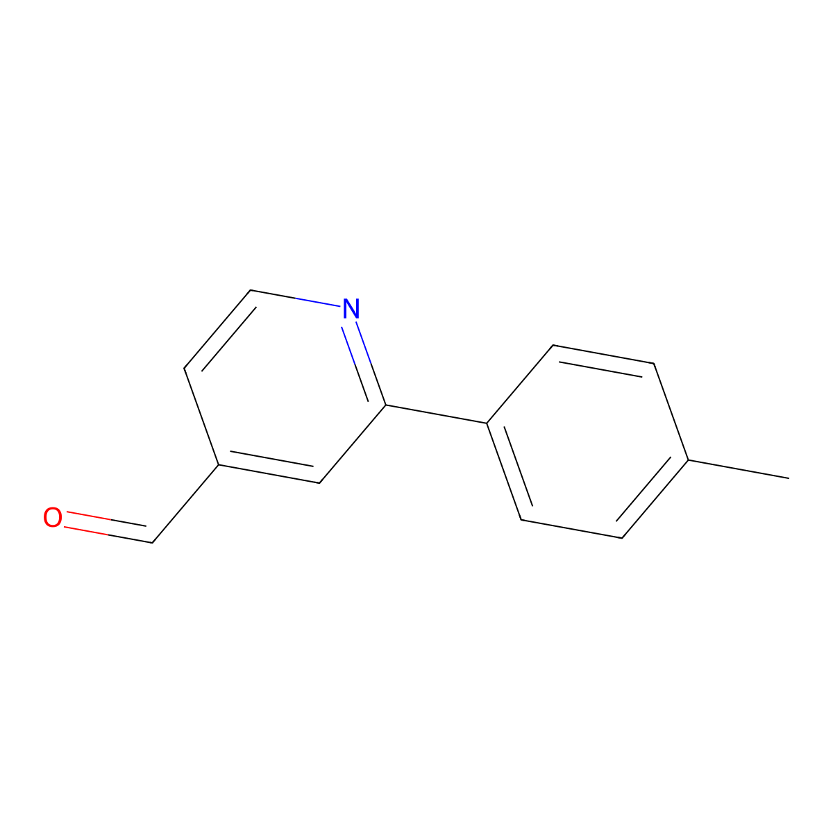 2-(4-Methylphenyl)isonicotinaldehyde molecular structure, CAS 1226166-63-7